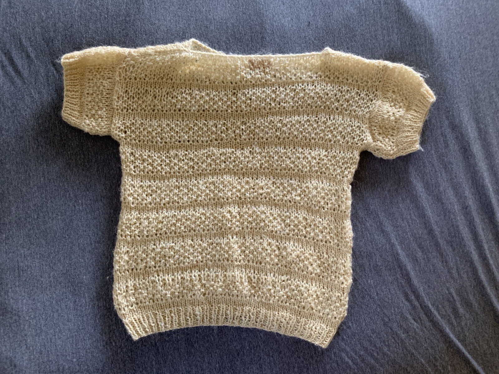 Vintage 50s Adorable Puff Ball Knit Sweater Fuzzy Crochet Coquette Sweet Boho ML