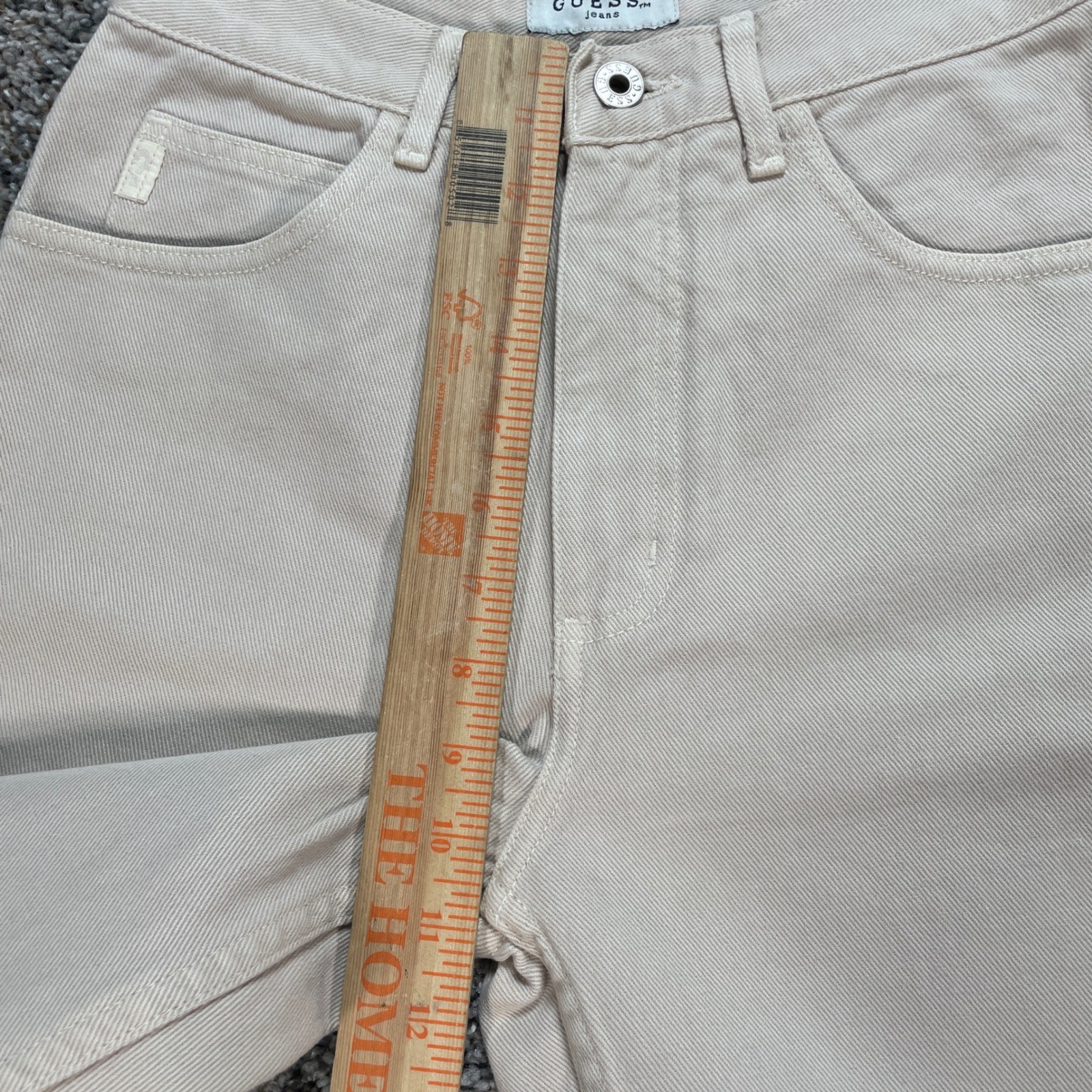 Vintage Guess Women’s 25×27 Jeans Narrow Leg Beige Khaki Cotton 43050ASH PLY