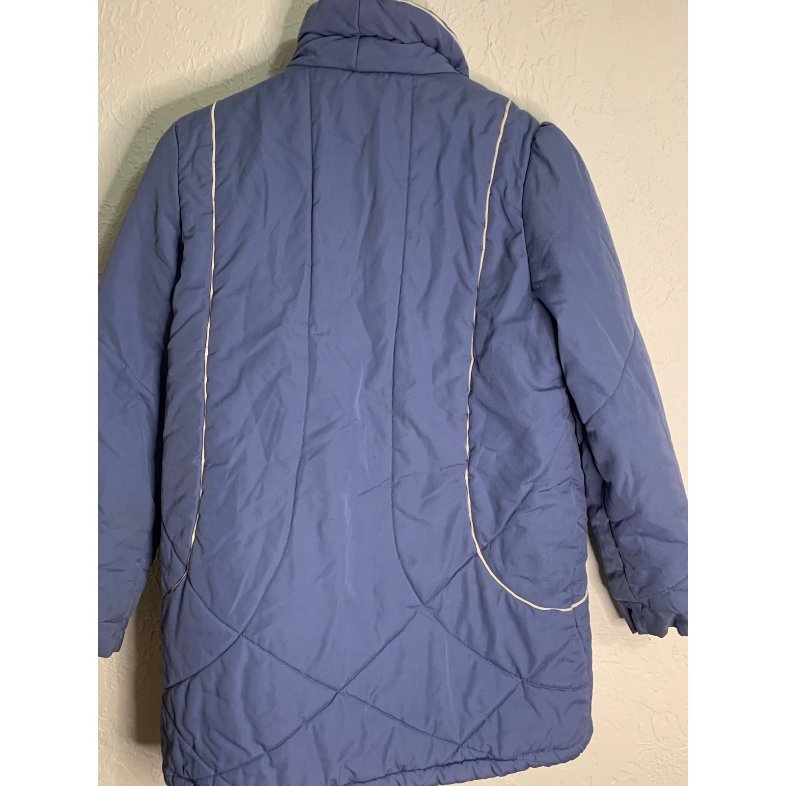 Windy weather winter blue 1980 jacket coat 14