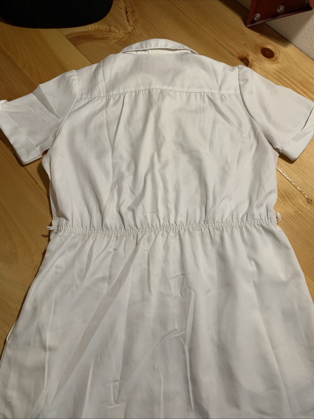 Women’s Vintage 1960s Nurse Shirt waisted White Swan Uniform Dress Halloween