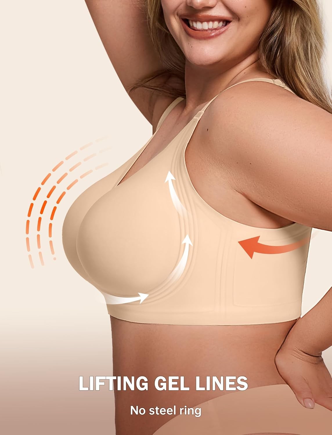 LetsJoli Bras for Women Supportive Wireless Push Up Bra Full Coverage No Underwi