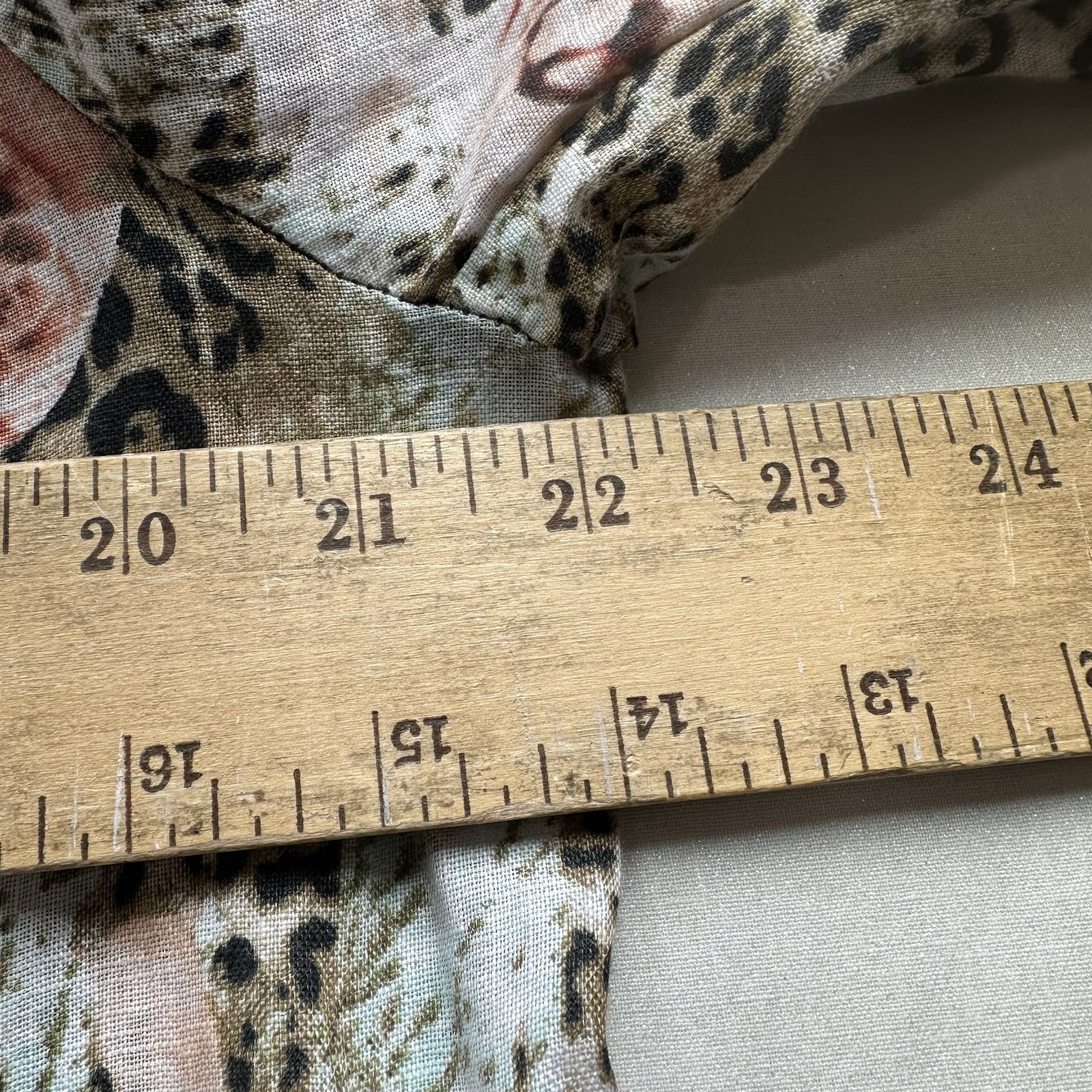 VTG Alberto Makali Linen Jacket XL Art To Wear Leopard Floral Belted Made in USA