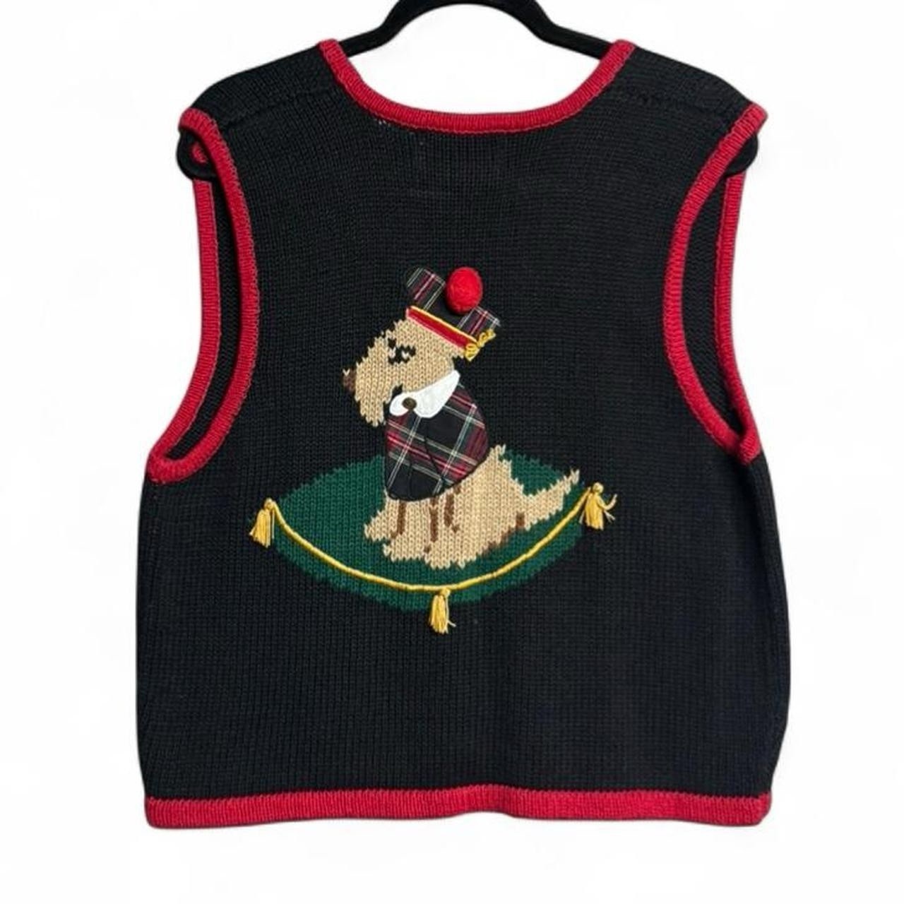 90’s Sharon Young Scottish Terrier Double Sided Embroidered & Embellished Vest