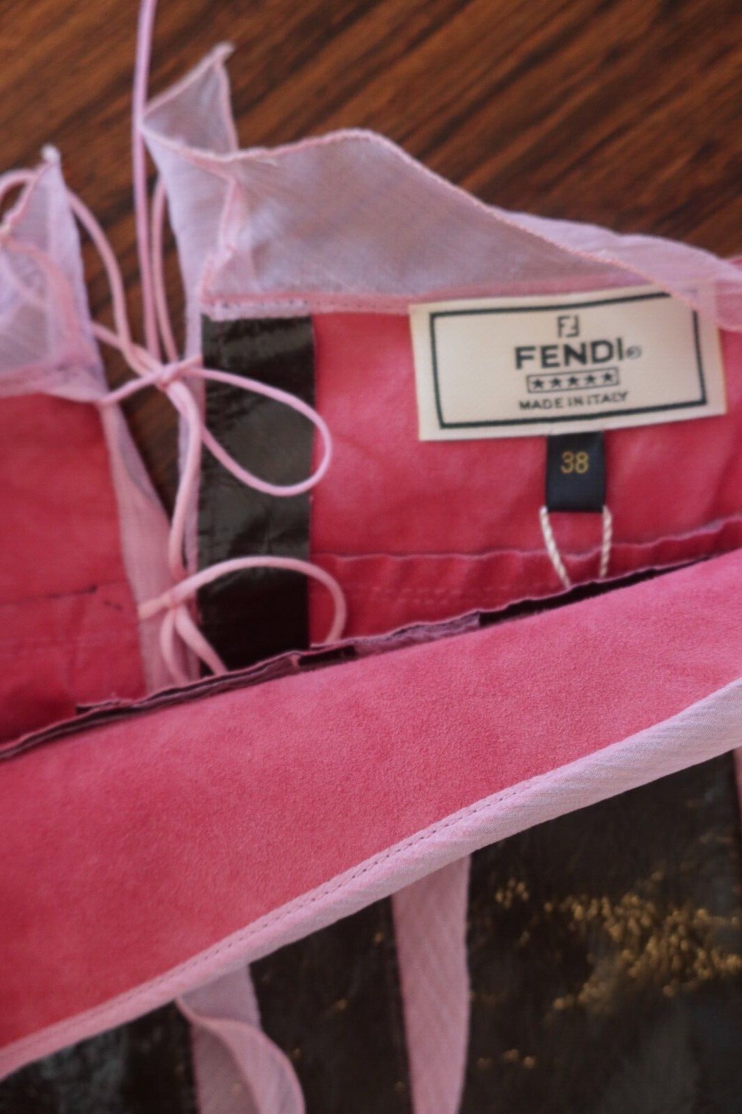 RARE Never Worn S/S 2000 Vintage Fendi by Karl Lagerfeld Patent Leather Suit 38