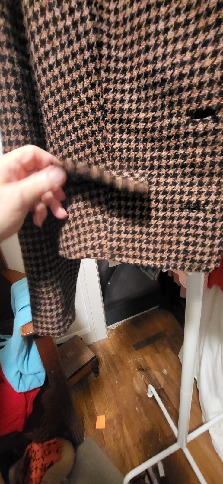 Vintage Gainsborough Irving Samuel Harris Tweed Black & Tan Houndstooth Suit