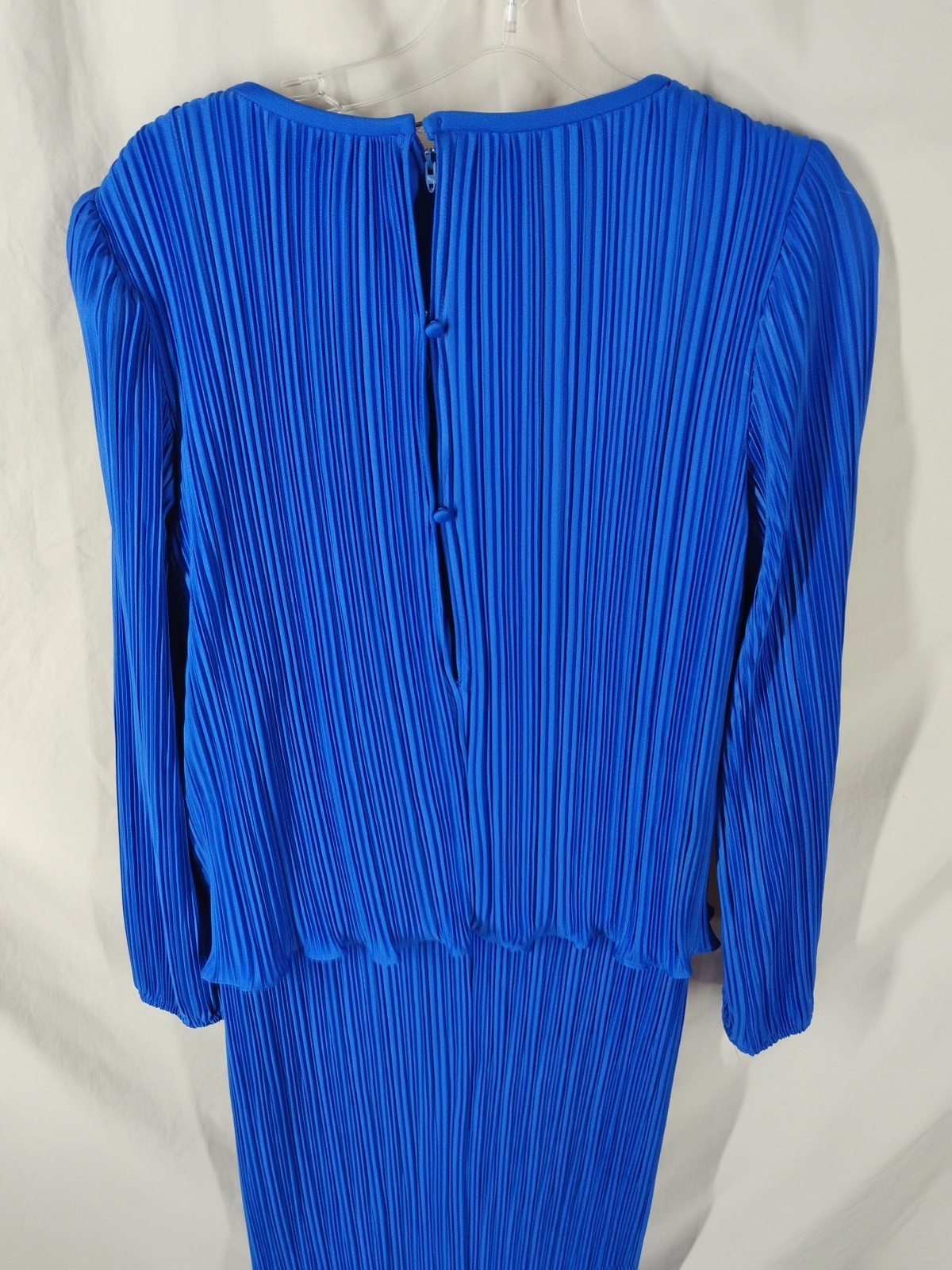 Vintage 80s Mister Jay Women’s MEDIUM Blue Dress Long