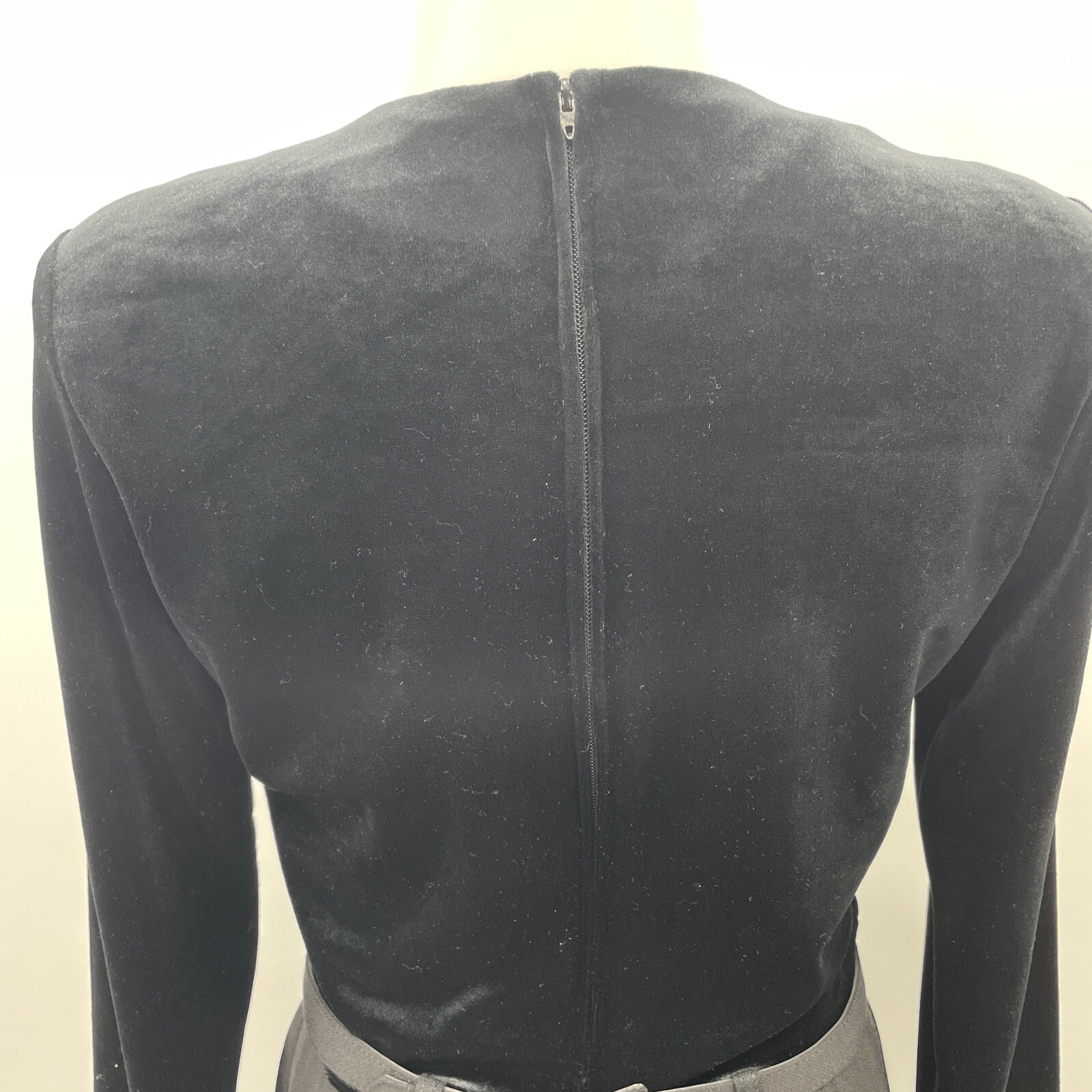 Vintage D.J. Summers One Piece Paint Suit Velour Belted Posh Fashion Icon Black