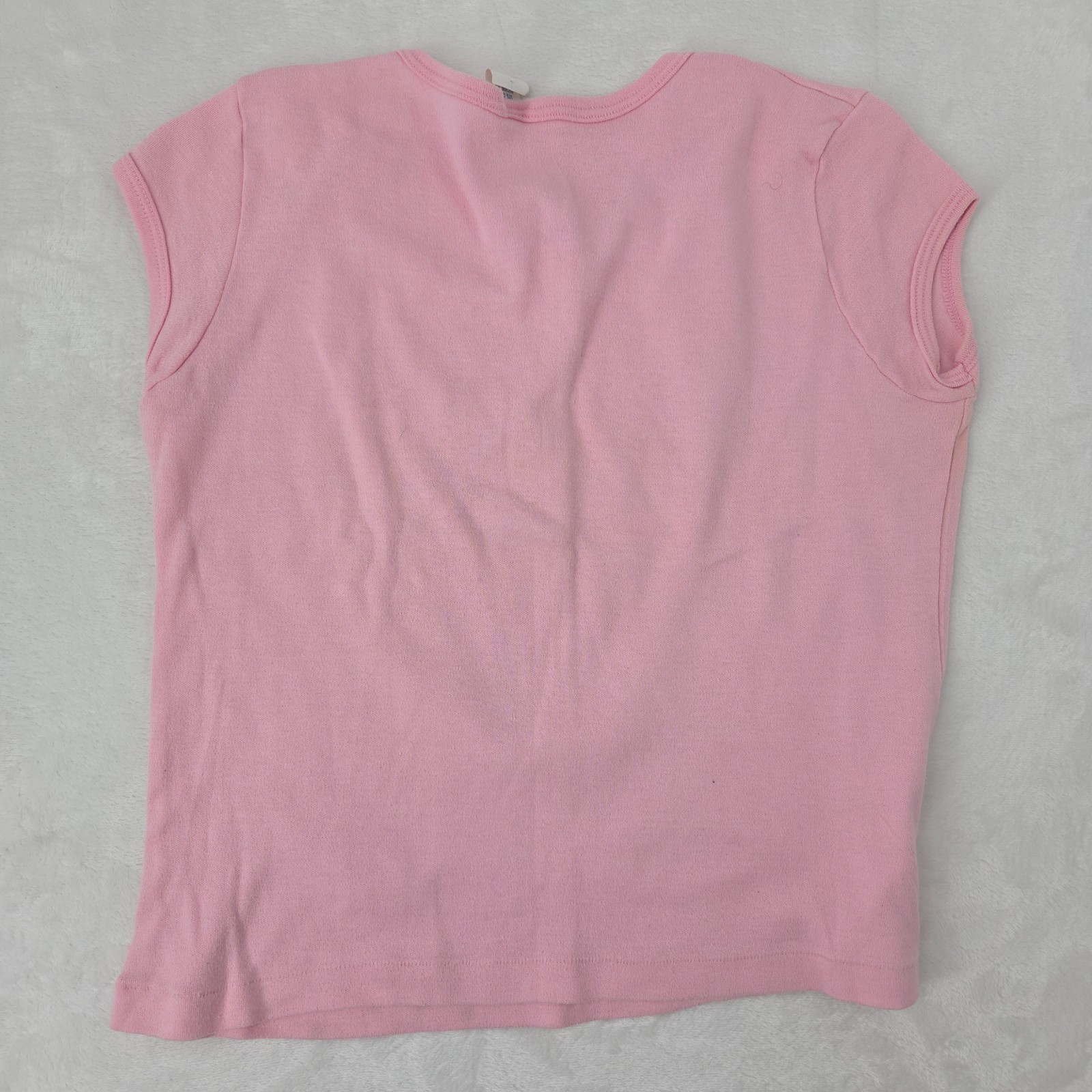 VTG 1982 Women’s Baby Tee Graphic Shirt Sz Lg 50/50 USA Made Butterfly Flower