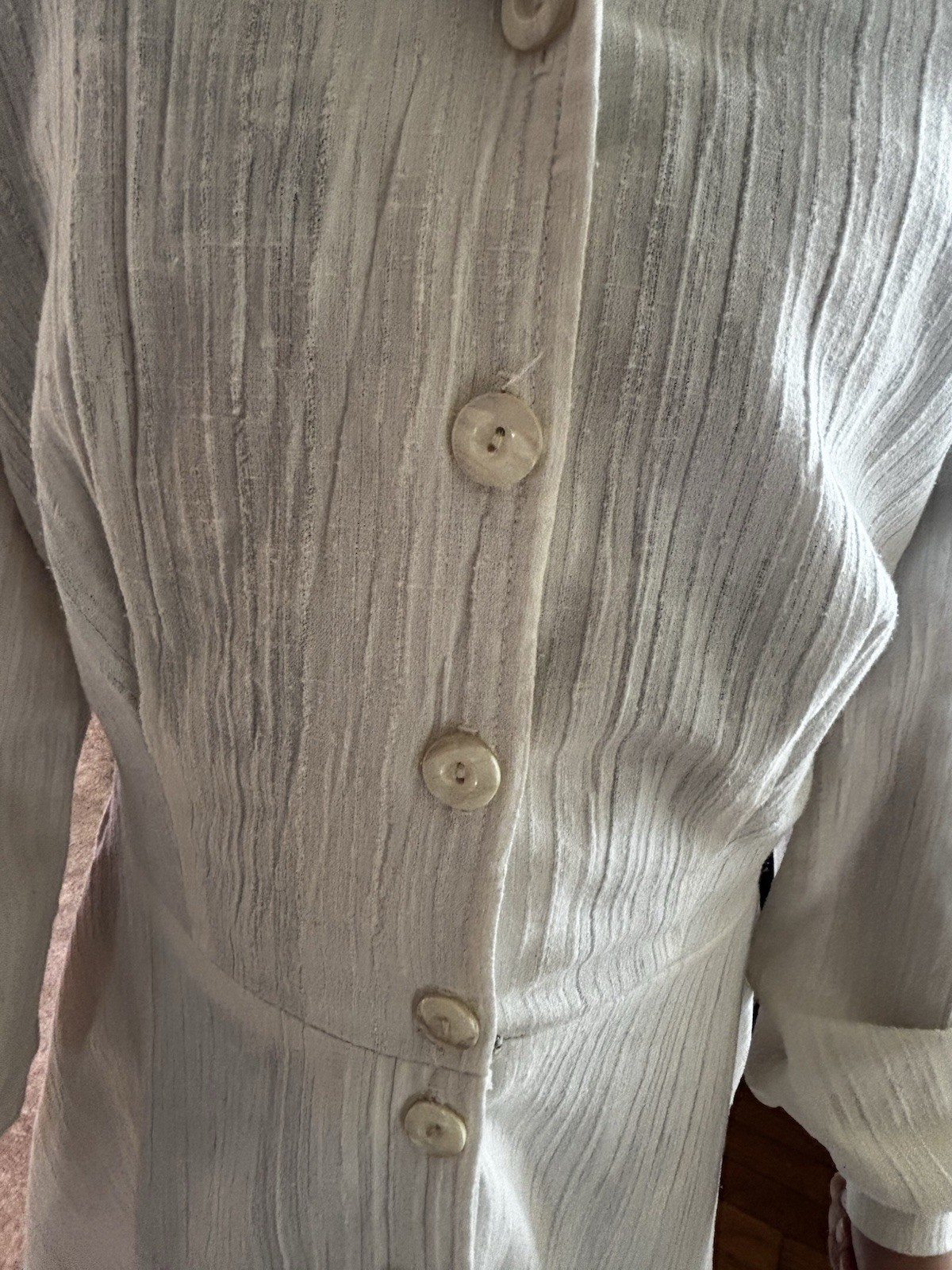 Vintage 1970s Julie Miller of California Mandala Cut Out Button Up Dress