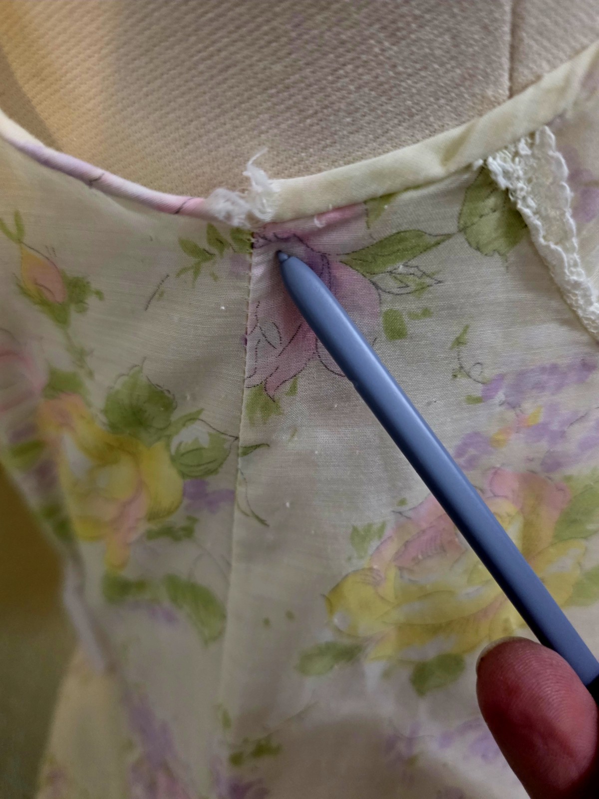 Vintage Altered? Thin Material Nightgown – Sleeveless – Cottage Core. – Granny