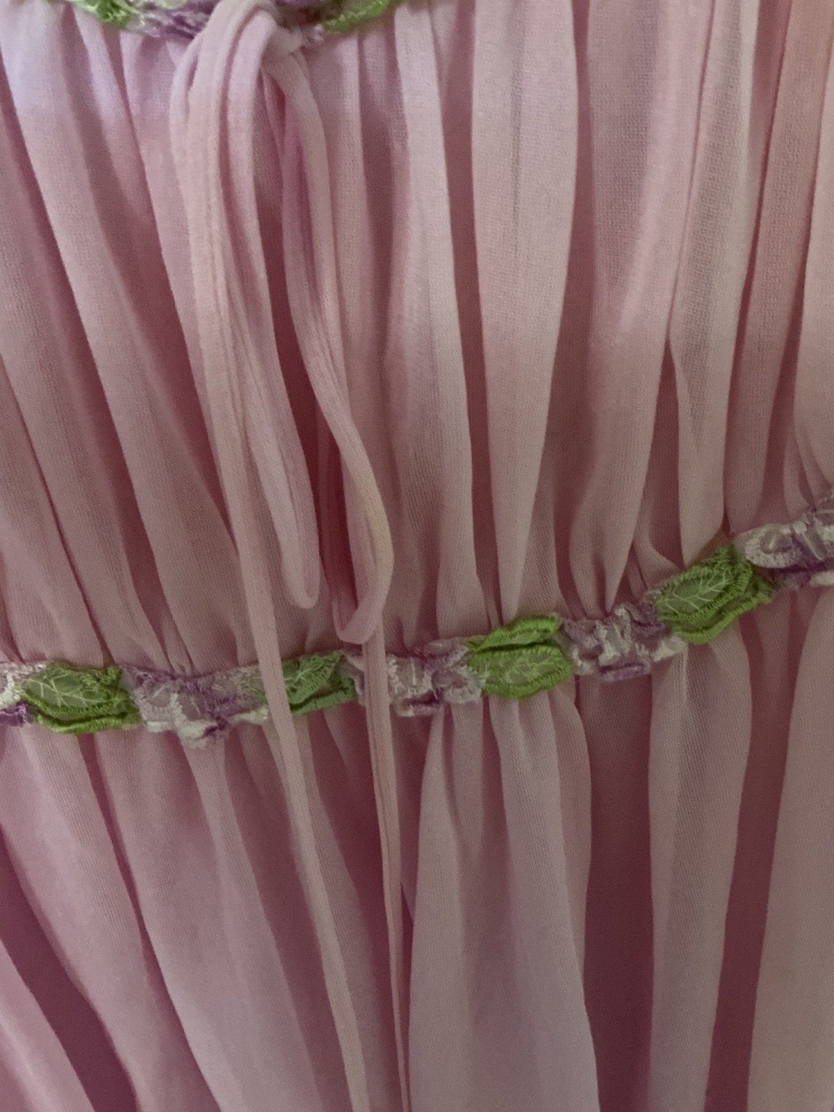 VINTAGE PEIGNOIR SET NYLON CHIFFON I DREAM OF JEANIE STYLE NIGHTGOWN UNION MADE