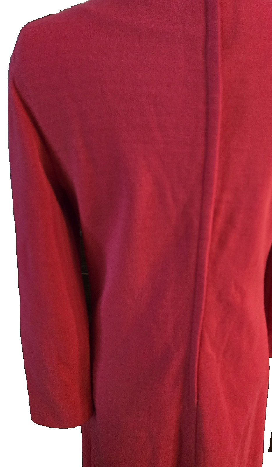 Vintage 1960s Bleeker Street Women Reddish Orange long sleeve mod Knit Dress M