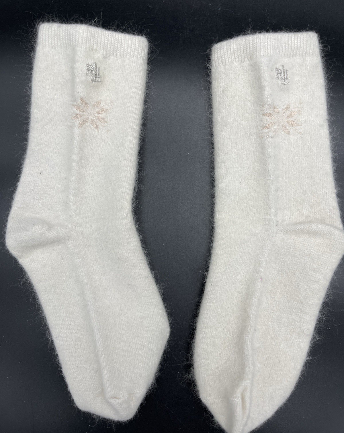 Vintage Women’s 1980’s Ralph Lauren Wool Holiday Snowflake Motif Size 7-9