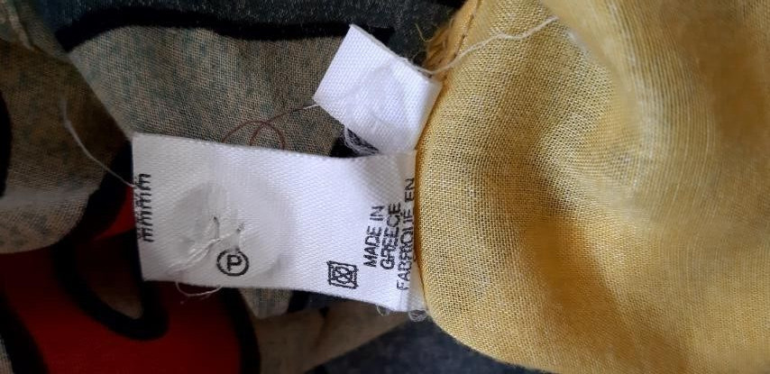 Vintage 80s TIME Collection Women Blouse”Cabaret”Theme Multicolor Made Greece 12