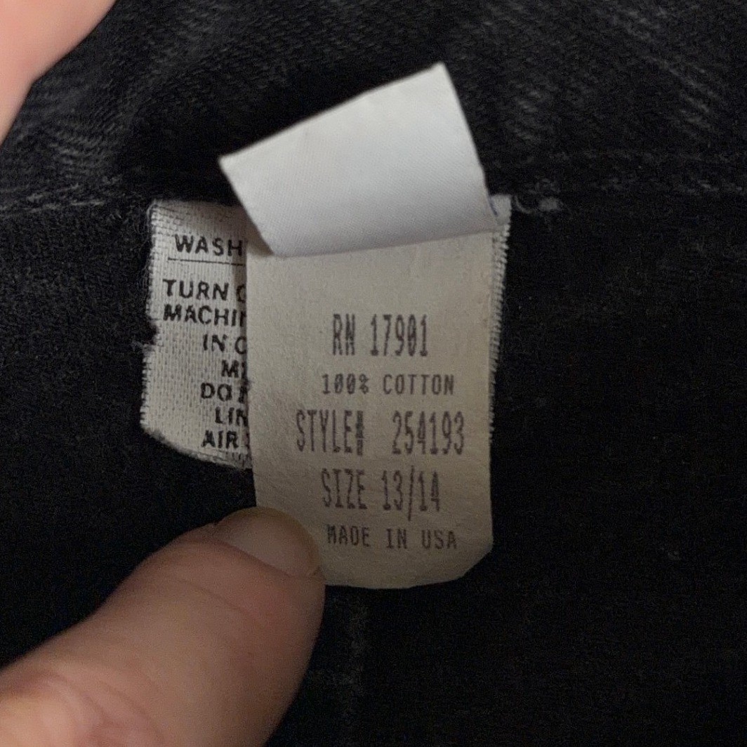 Rocky Mountain Vintage High Waisted Western Black Denim Jeans Size 13/14 USA