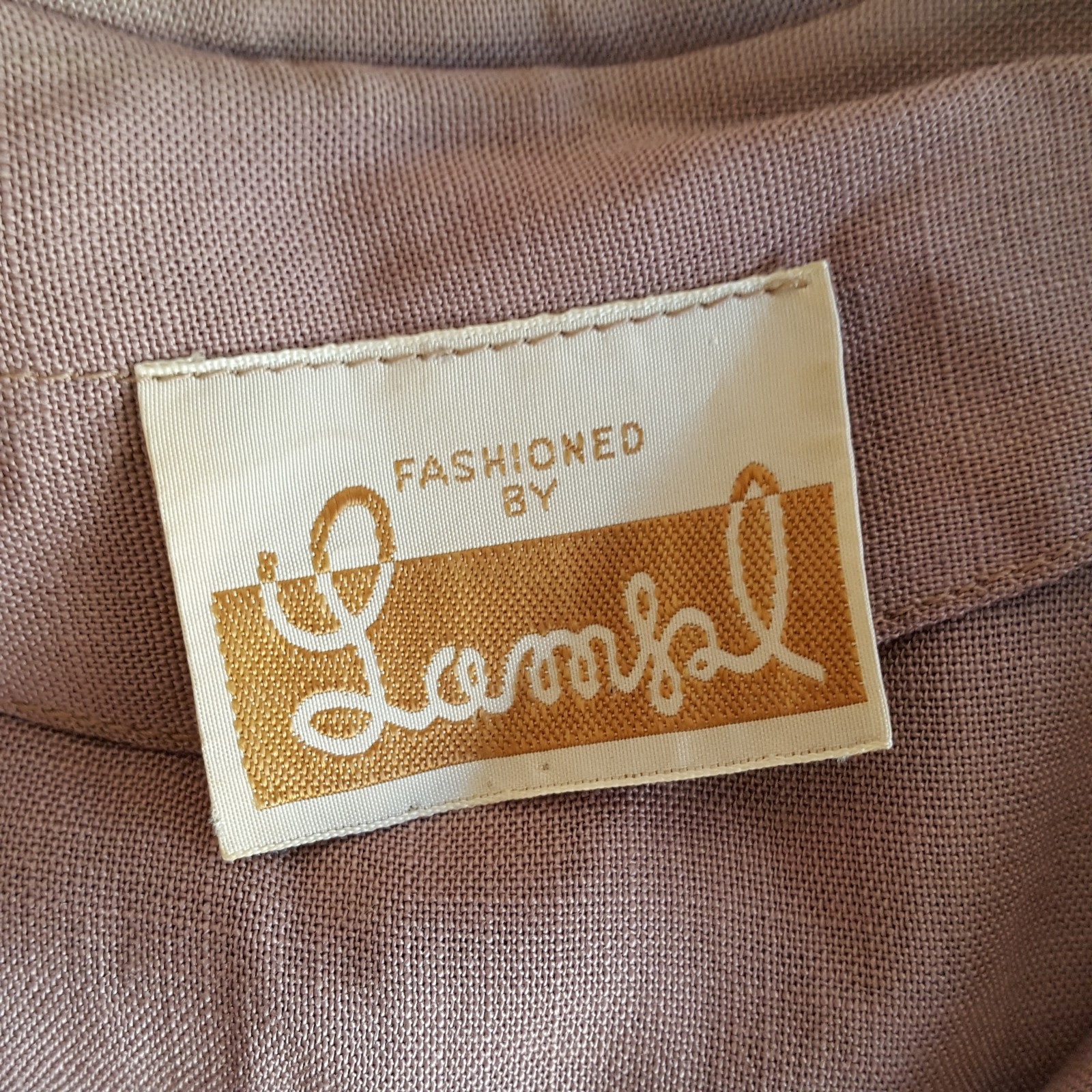 Vintage 40s 50s Brown Dress Size S Button Detail Sheath Secretary Wiggle Lampl