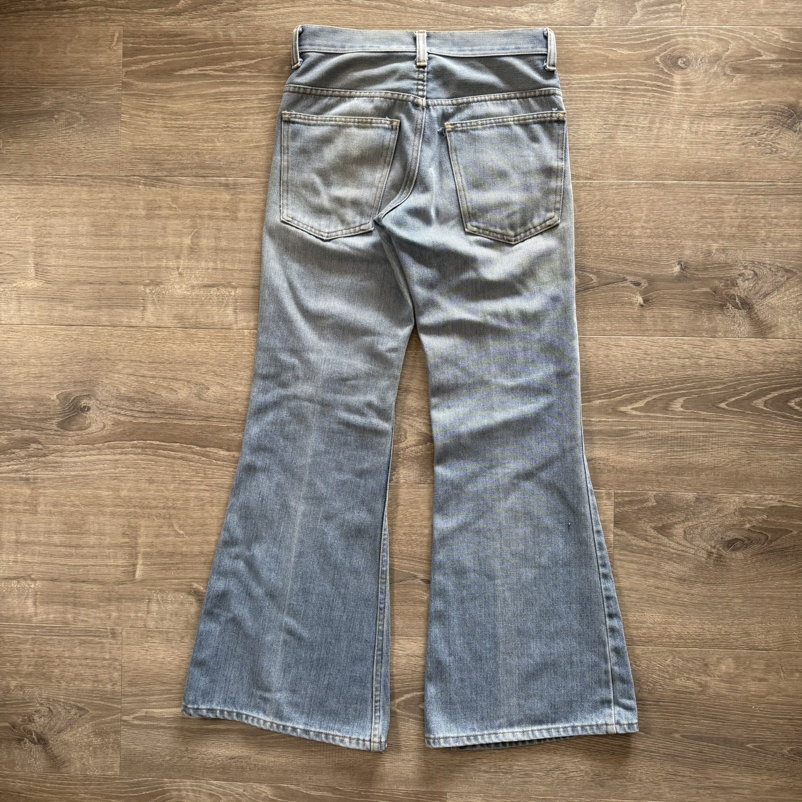Vintage 70s Plain Pockets JC Penney Flare Bellbottom Jeans 30×31