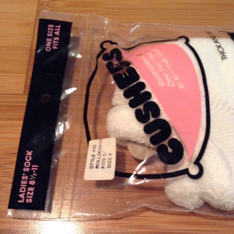 NEW VTG 80s Cushees White Sport Socks Women Sz 8.5-11 Gym Sport Athletic NOS