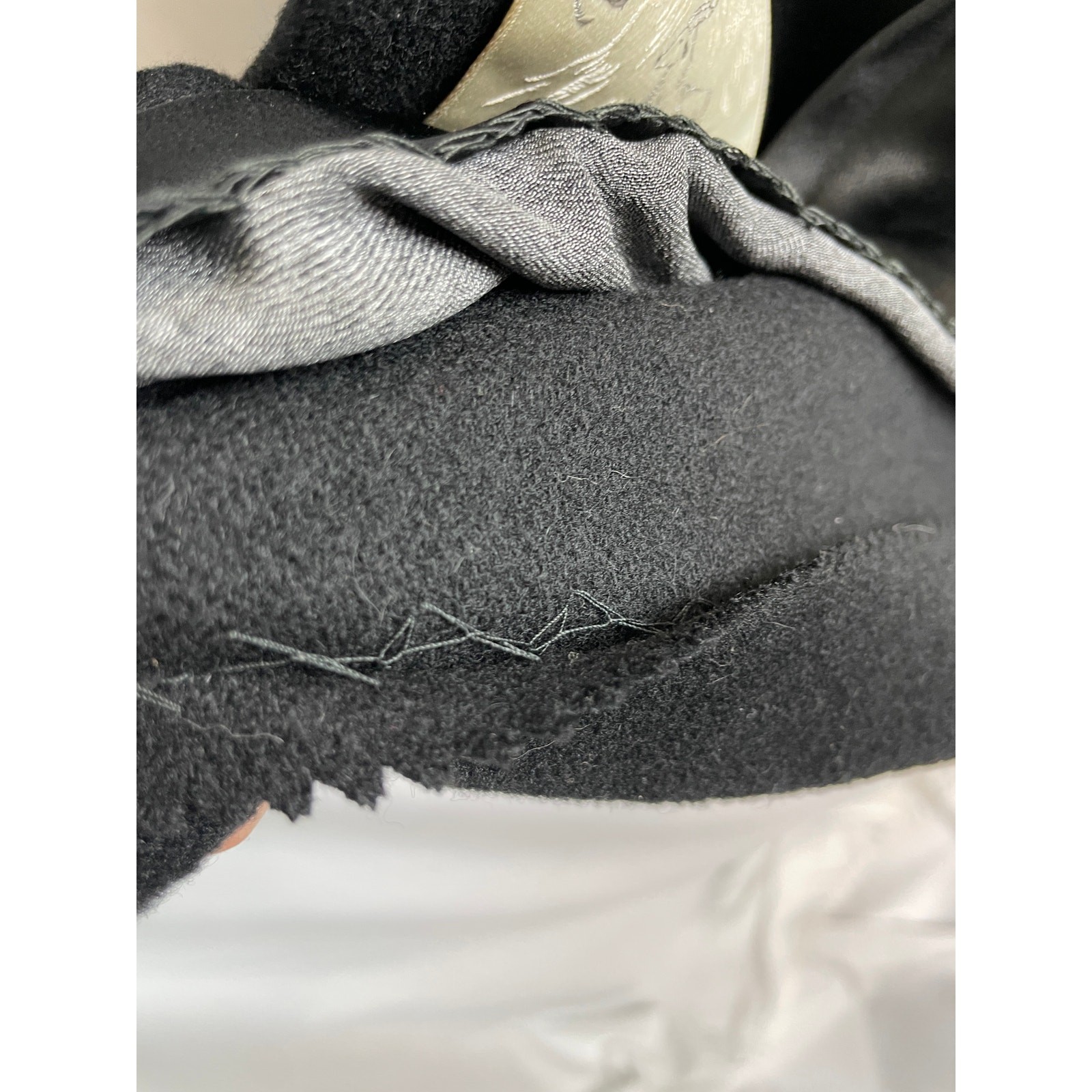 Vintage 1950s Black Cashmere Wool Coat Silver Gray Mink Fur Collar Rare Small/Me