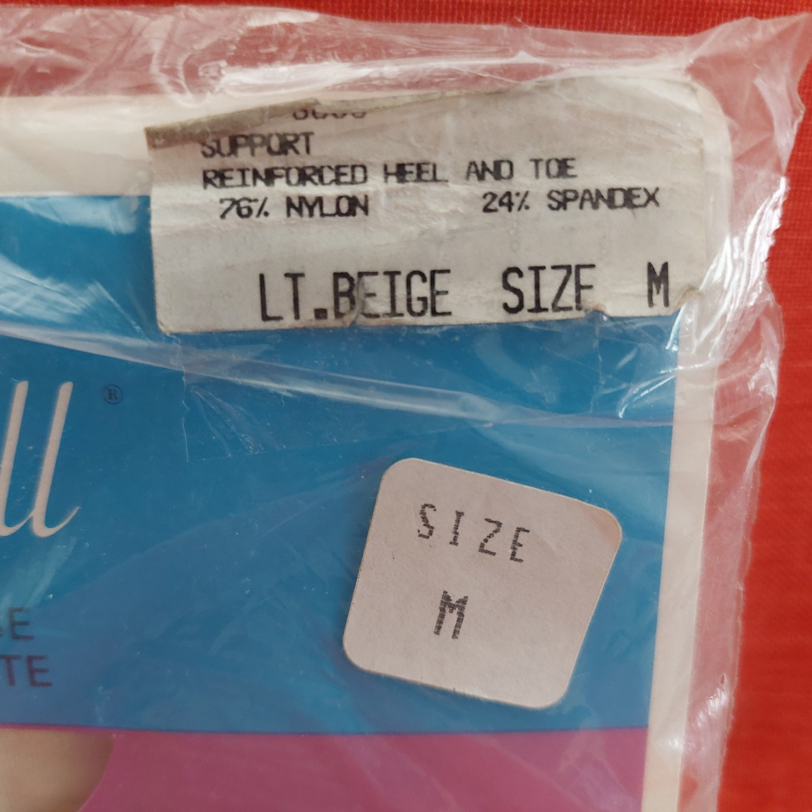 Vintage Pantyhose Treadwell Support Color Light Beige Size Medium BHAN01