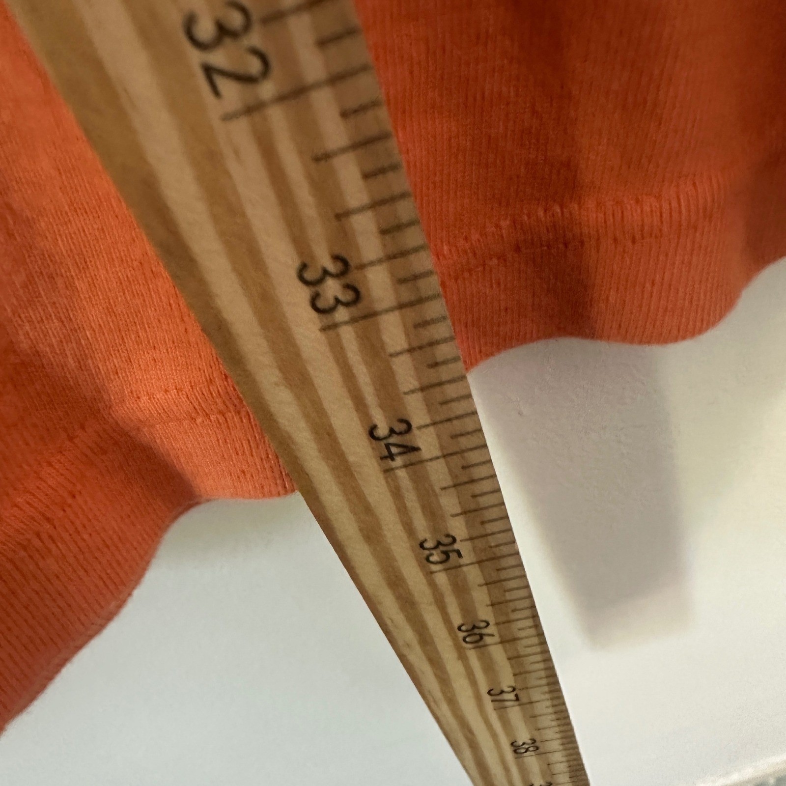 Preview International Vintage 90s Womens T-Shirt Dress Solid Orange Cotton Sz L