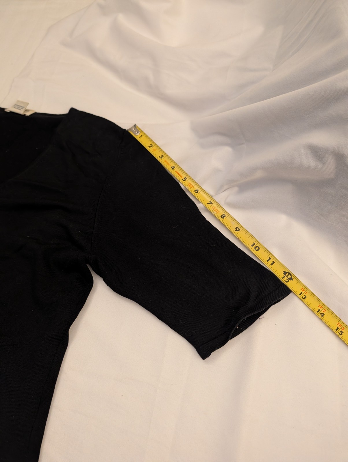 Vintage Late 1990s Early 2000 Black Knit Top Silk+ Nylon. Large