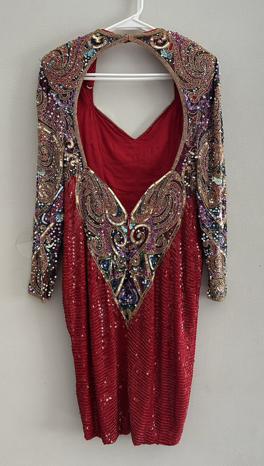 Rare Vintage 80’s Naeem Khan Riazee Nights Beaded Sequin Cocktail Dress Size 12