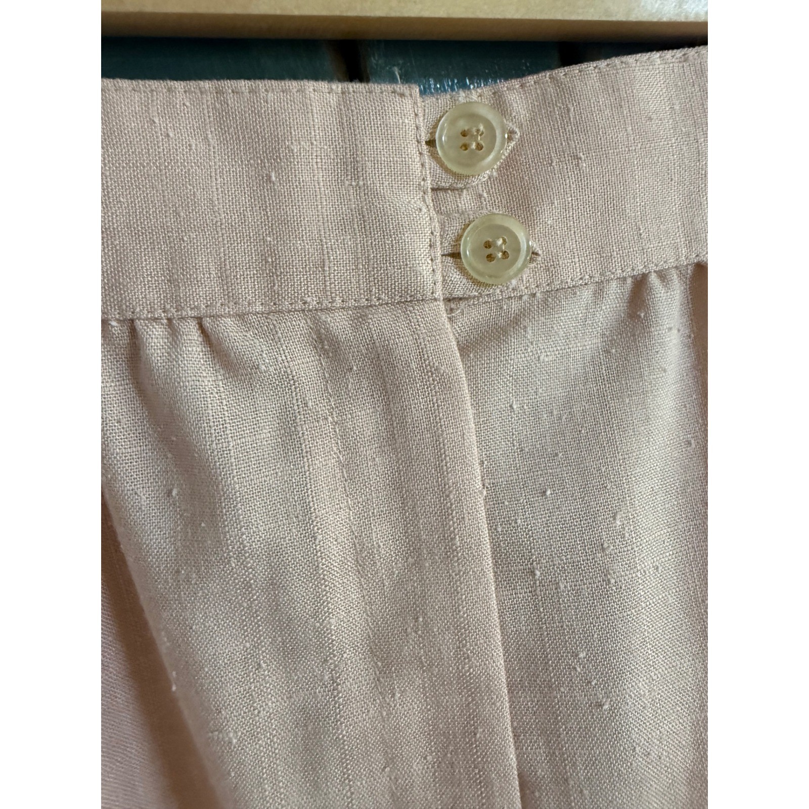 Vintage Sears Contemporary Corner Peach Pink Textured Lace Hem Skirt 70s 80s