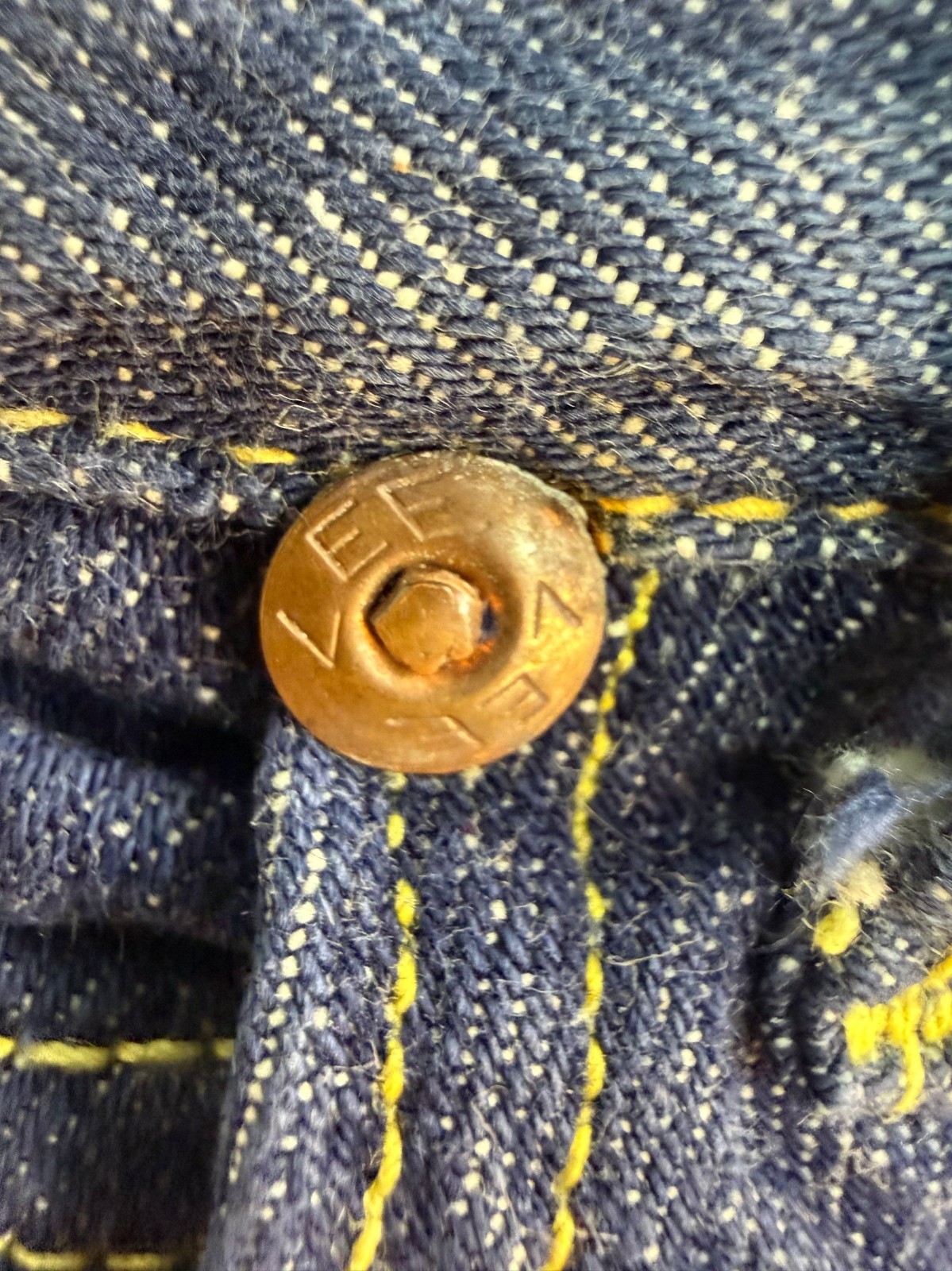 Vtg 1960s Blue Jeans Lady Lee Riders 25.5″x29.5″ 60s Western Sanforized Denim