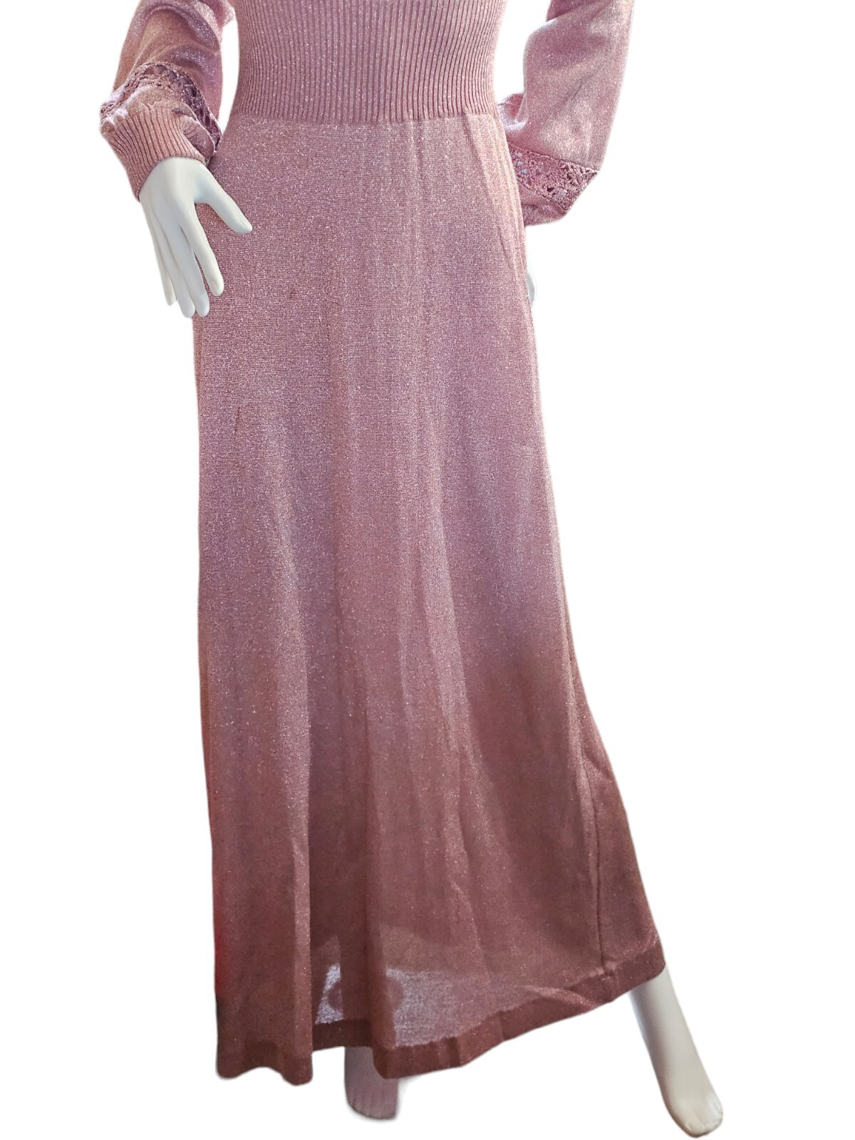 Vintage 70’s Wenjilli Knit Maxi Dress Size 11/12
