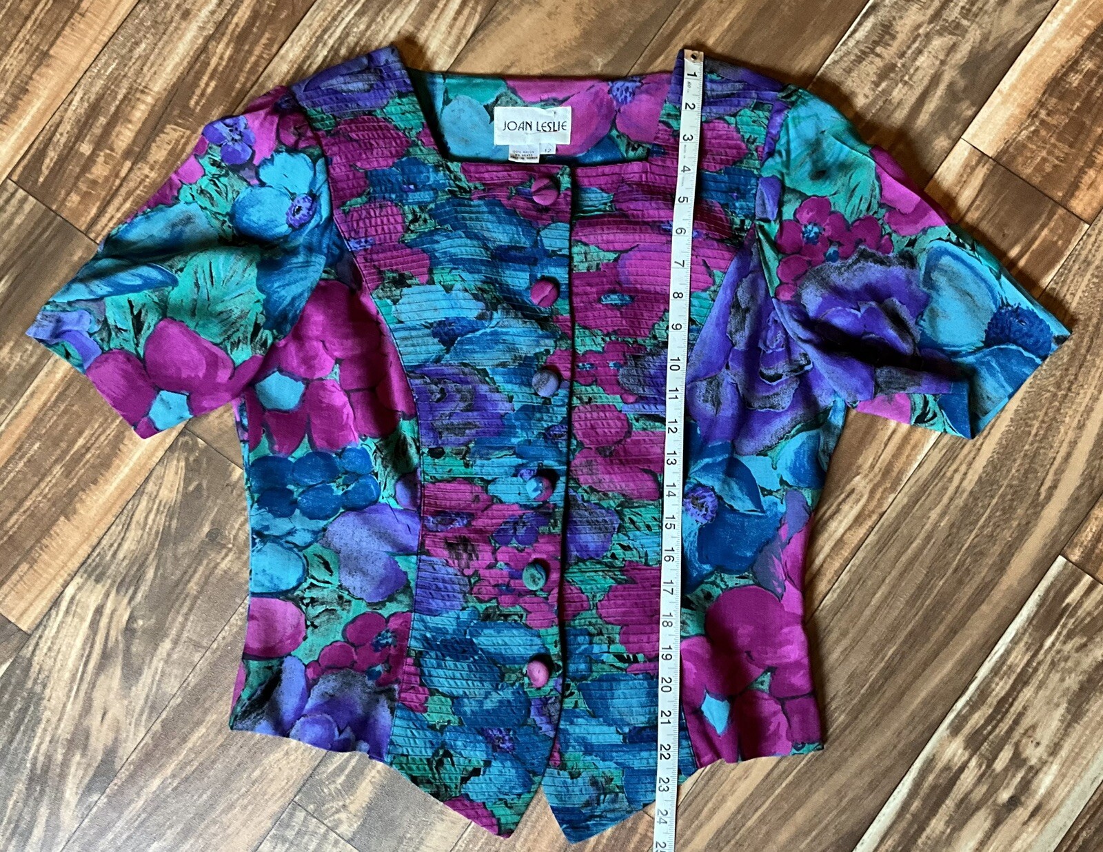 Joan Leslie Vintage 80’s Women’s Top Tropical Hawaiian Size 12 Golden Girls