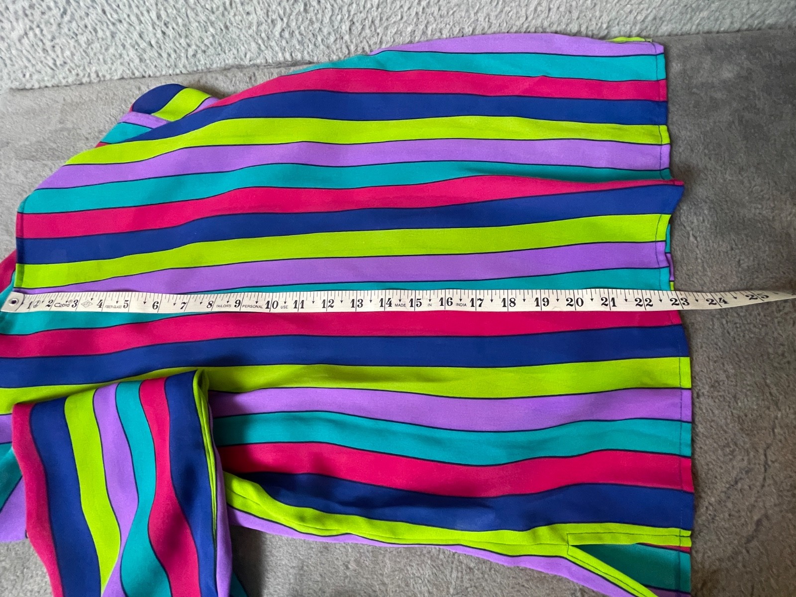 Vintage Liz Claiborne Blouse Top Womens Petites 2 Colorful Striped Secretary VTG