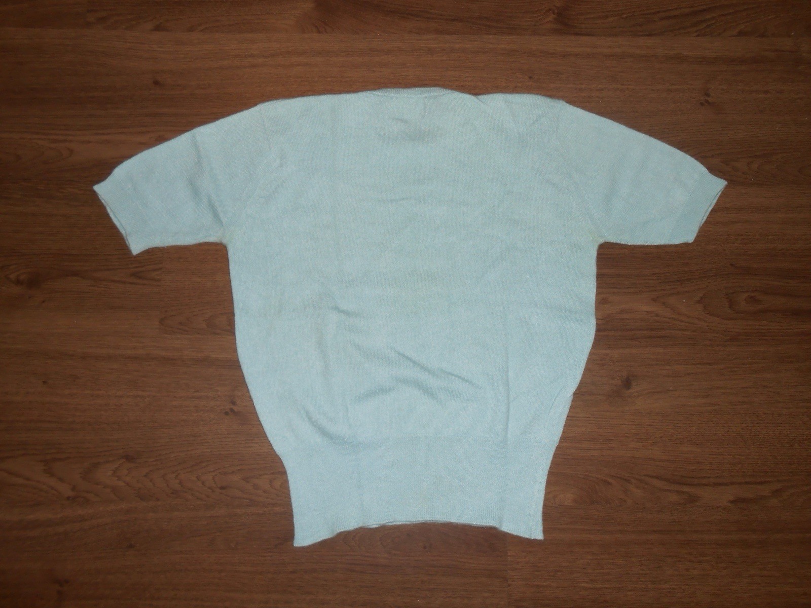 Vintage Pringle of Scotland 100% Pure Cashmere Baby Blue Knit, Rare 1960s Piece