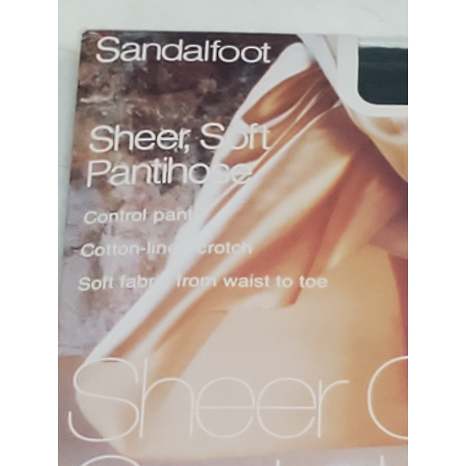 Vtg JCPenney Sheer Caress Control Top Pantihose Dark Hunter Green Sandalfoot NIP