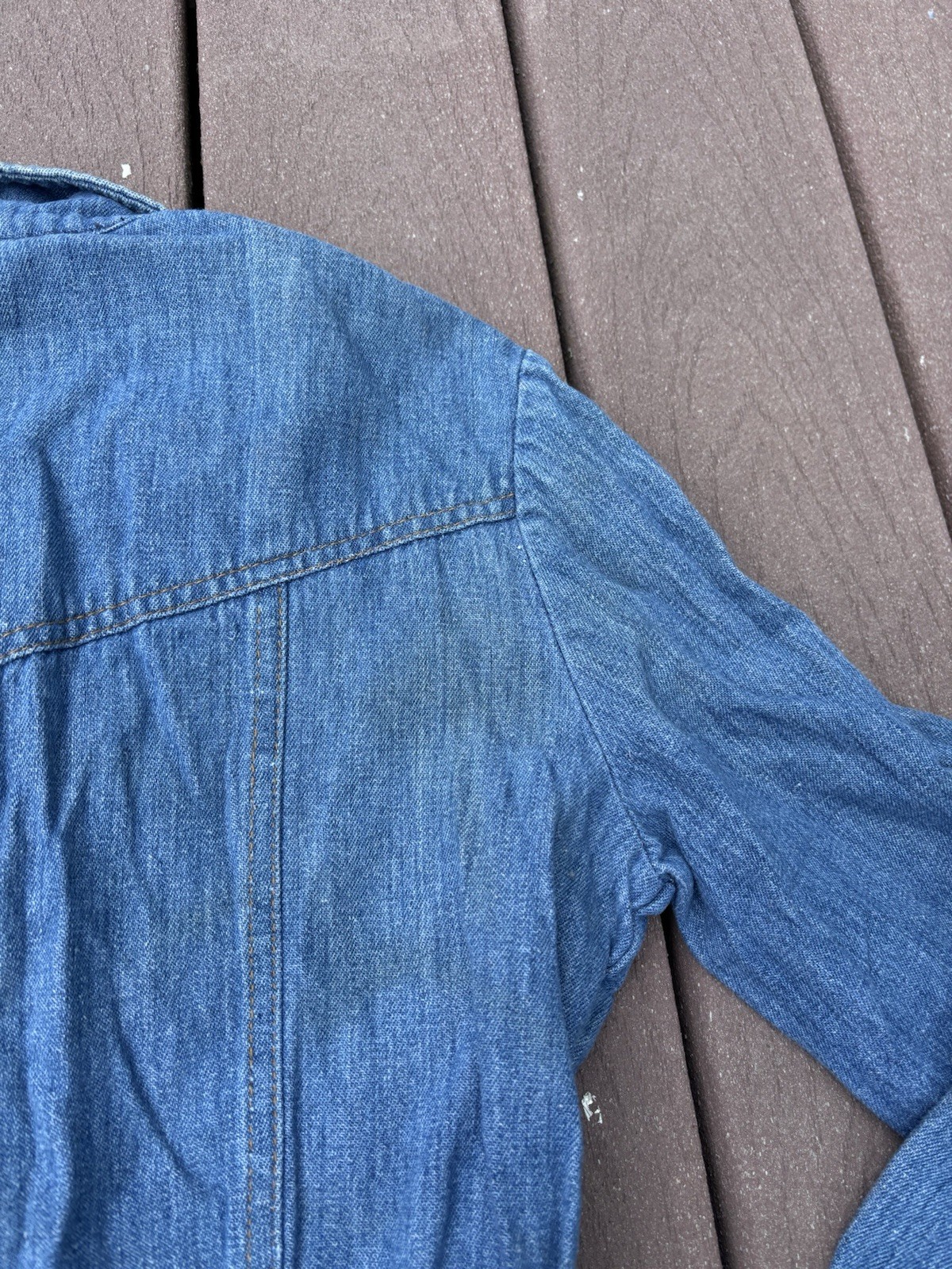 Vtg 1970s Lady Lee Denim Jacket Size Small Medium Blue Jean western top hippie
