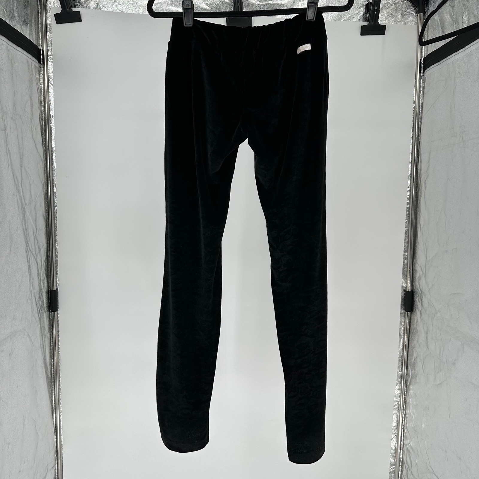 Y2K Baby Phat Black Velvet Low Rise Flare Loungewear Pants Womens Small 2000 VTG