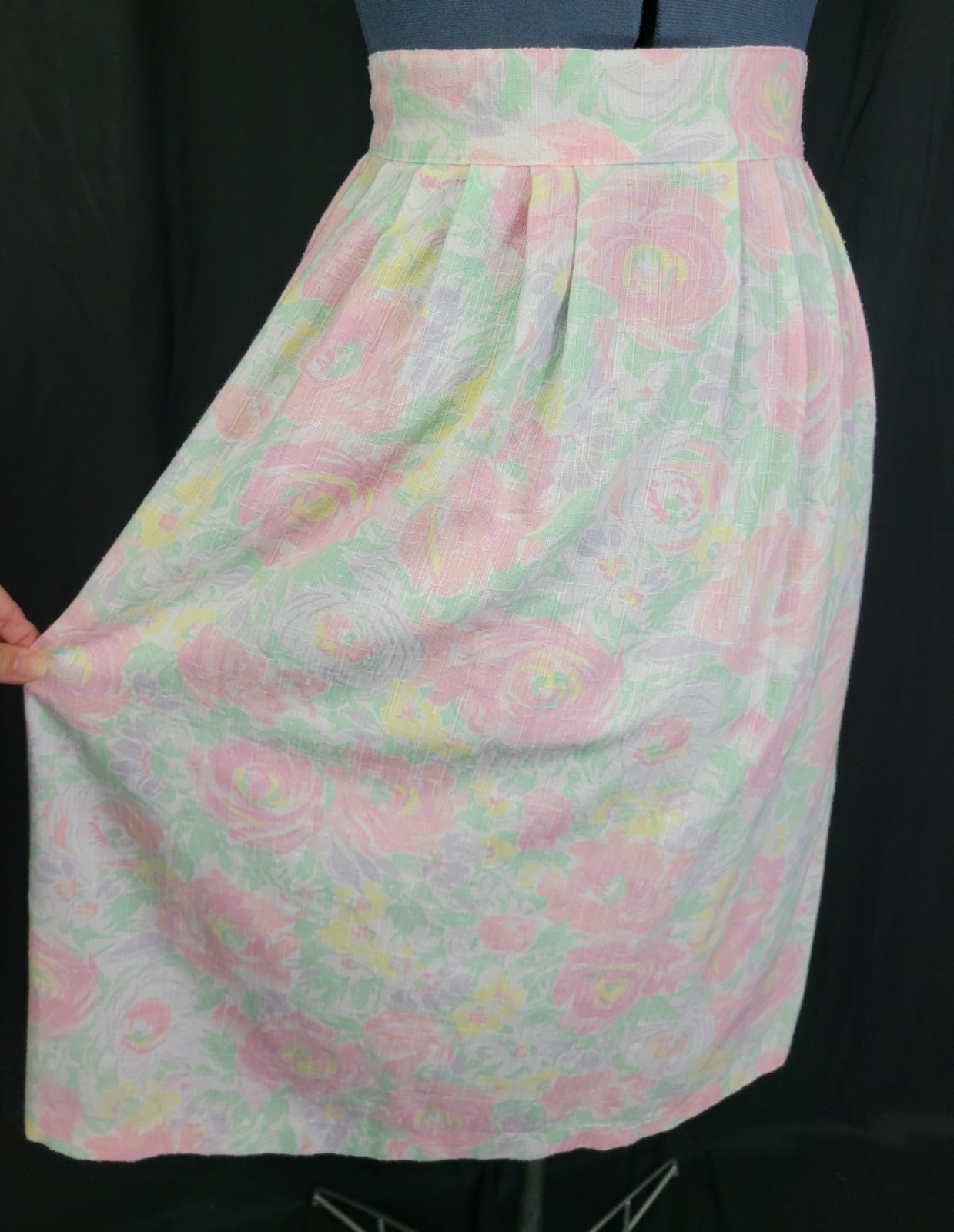 Vintage Chelsea Station Pastel Floral Skirt Size 9