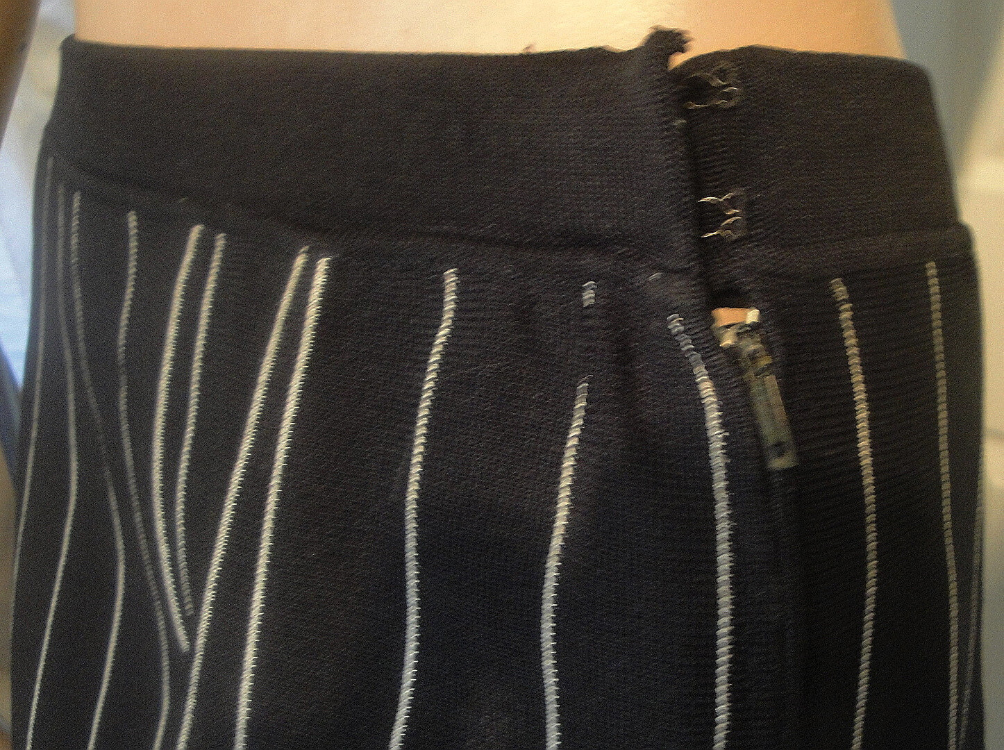 Vintage Black Pin Stripe Silk Double Breasted Suit Italy B40 Size 12 Flaminia