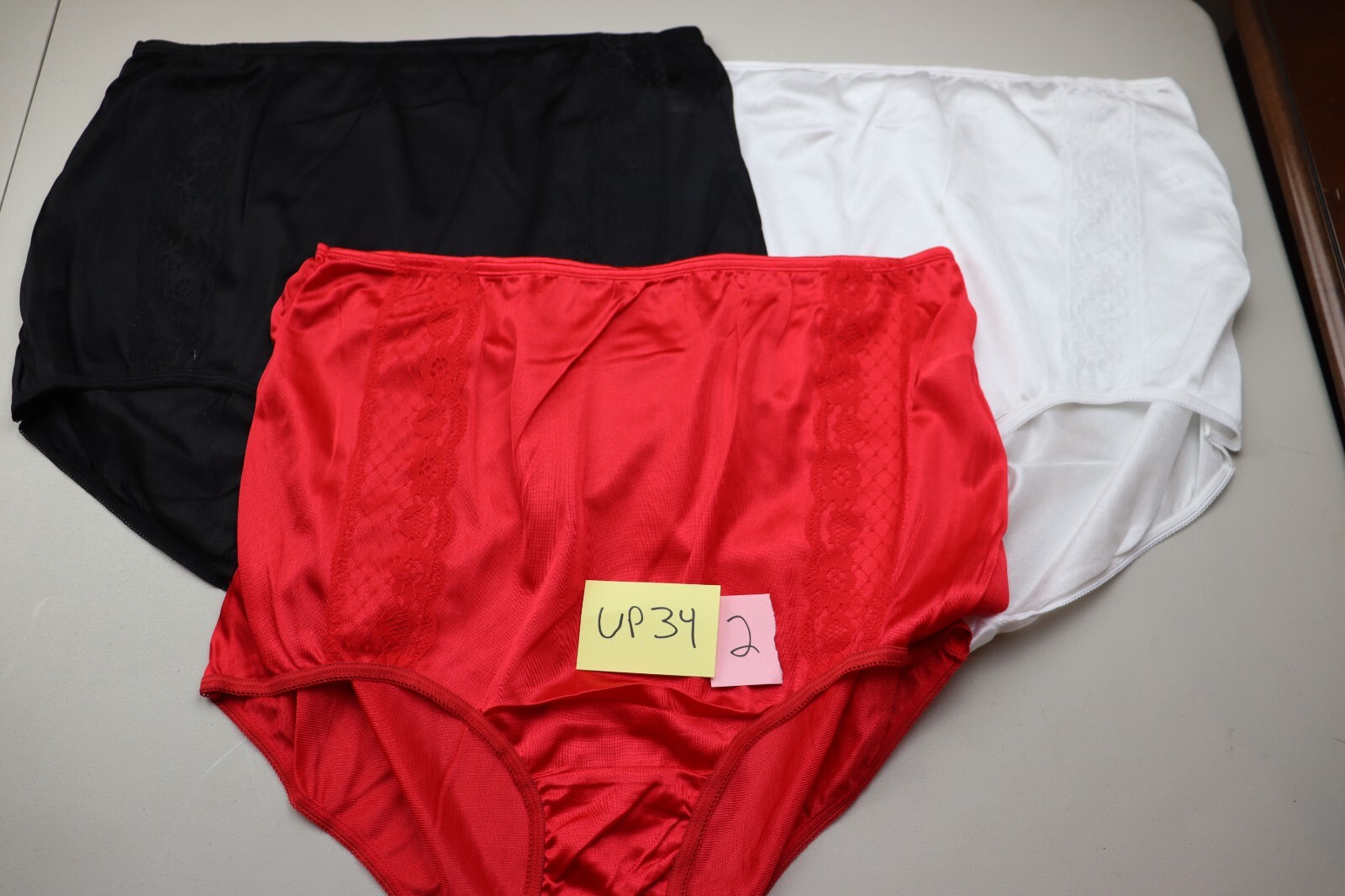 Vintage NYLON Panties Retro Pin-Up Red Black Wht Size 13 Smart Fit NWOT Lingerie