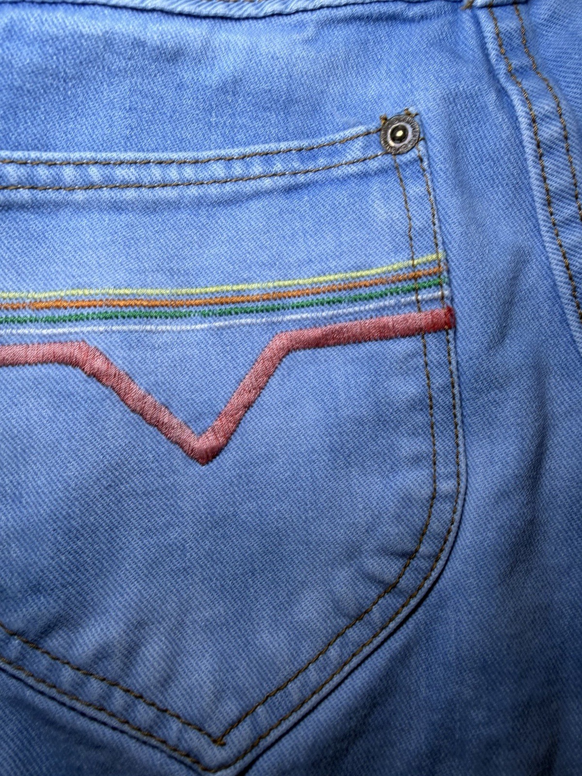 Vintage 70s Riding Hi Denim Jeans For Women Blue Size 0-2 Disco Flare