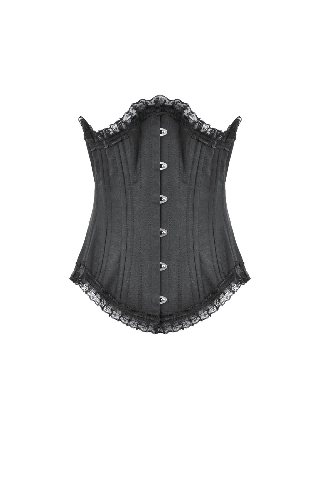 Dark In Love Women Gothic Punk Longline Metal Boned Corset Underbust Waistband