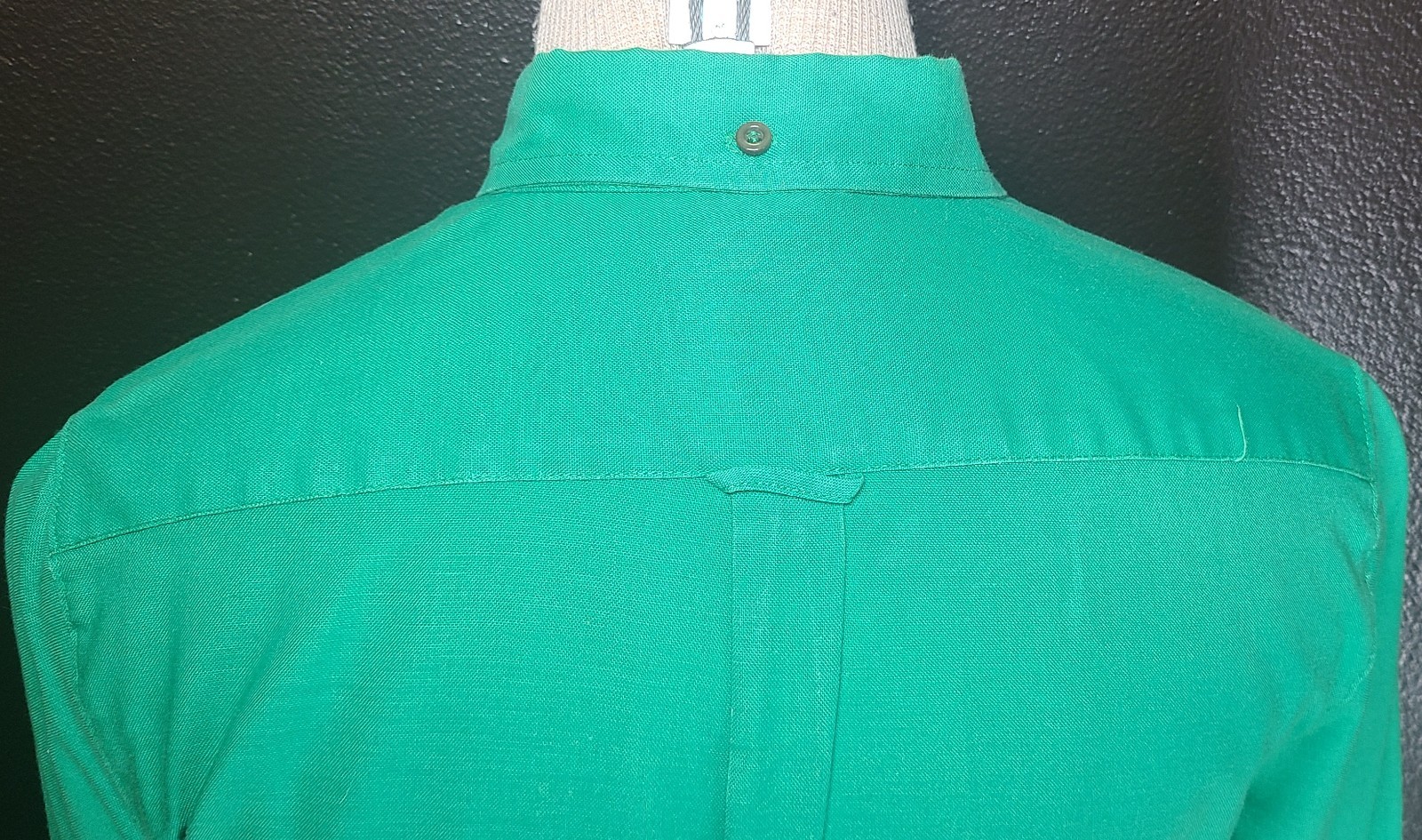 1970’s LANGTRY LTD Button Down Shirt Kelly Green Women’s Sz 7/8 SM Vintage