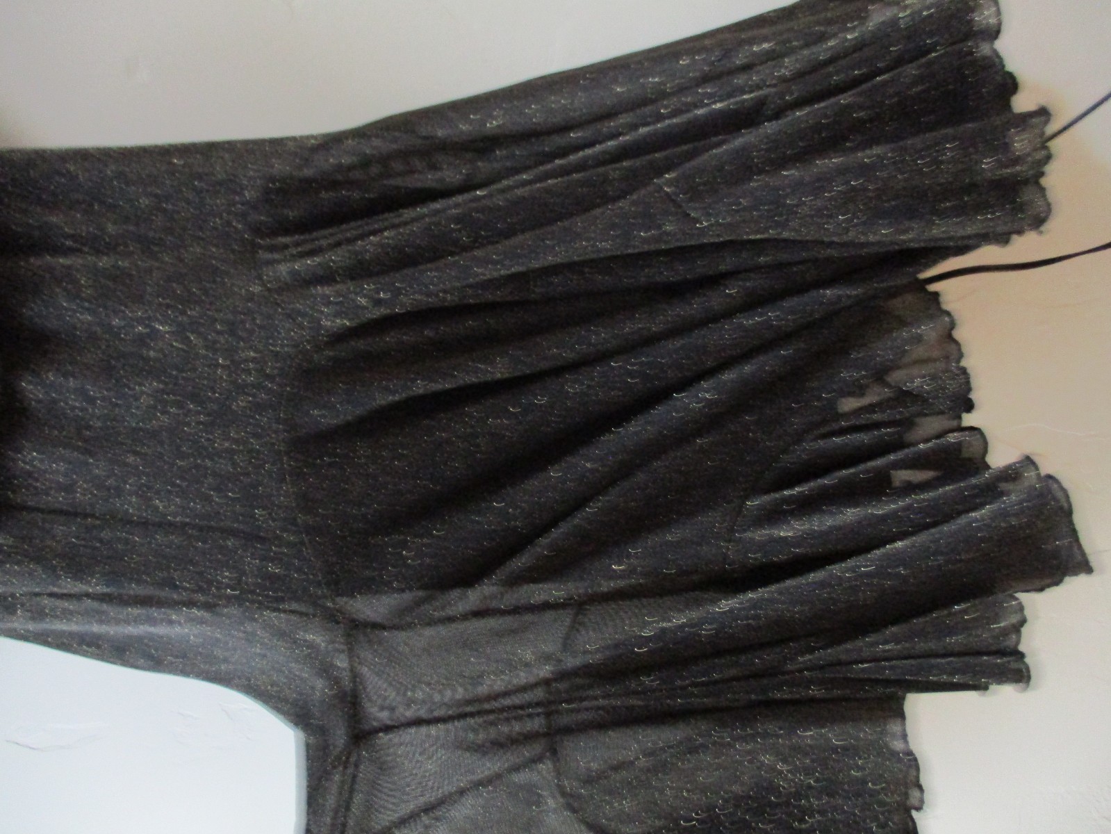 M Vintage dress Shinny gold black 1980s 1990s 2pc maxi ruffle