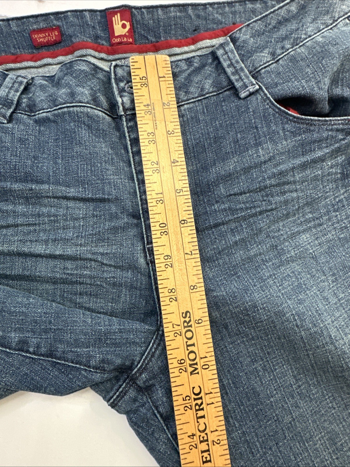 Sasson Womens Jeans Skinny Leg Shuffle Blue Sz- 14 #2149