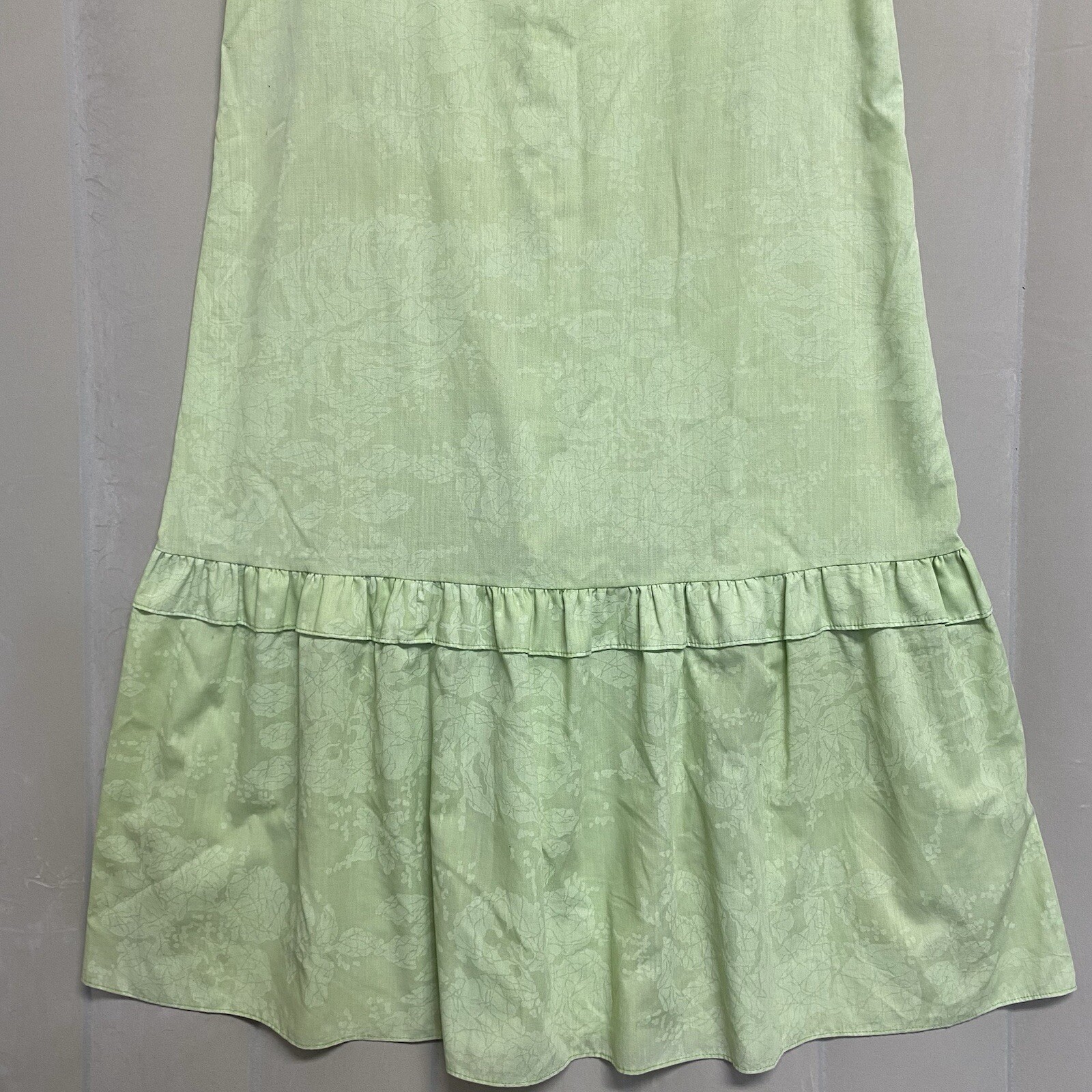 Vintage Penneys Hawaii Women’s Dress Medium Hawaiian Sundress Maxi Smocked Lime