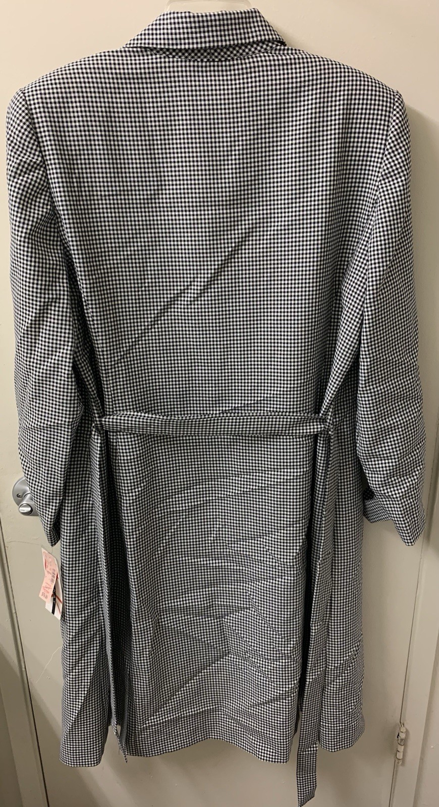 Vintage Black and White Checkered Jacket/ Midi Dress