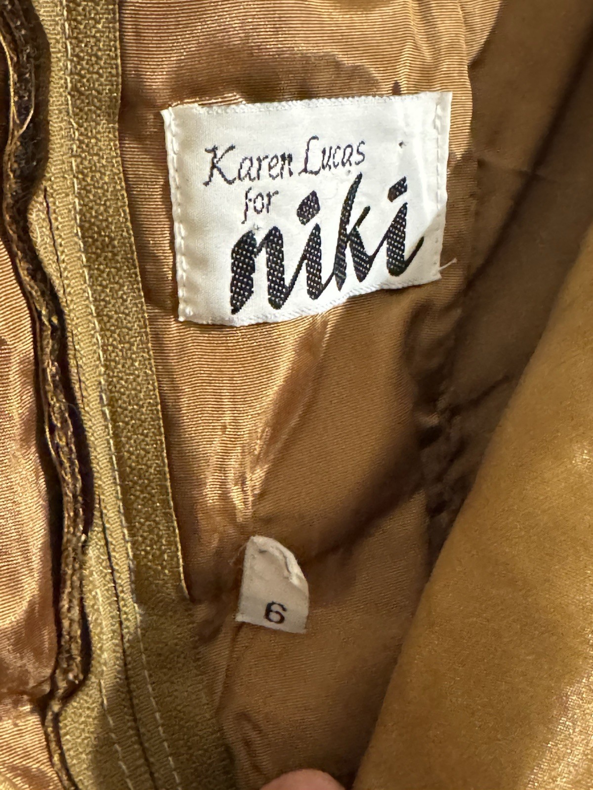 Vintage Karen Lucas For Nikki Mini Dress Sz 6