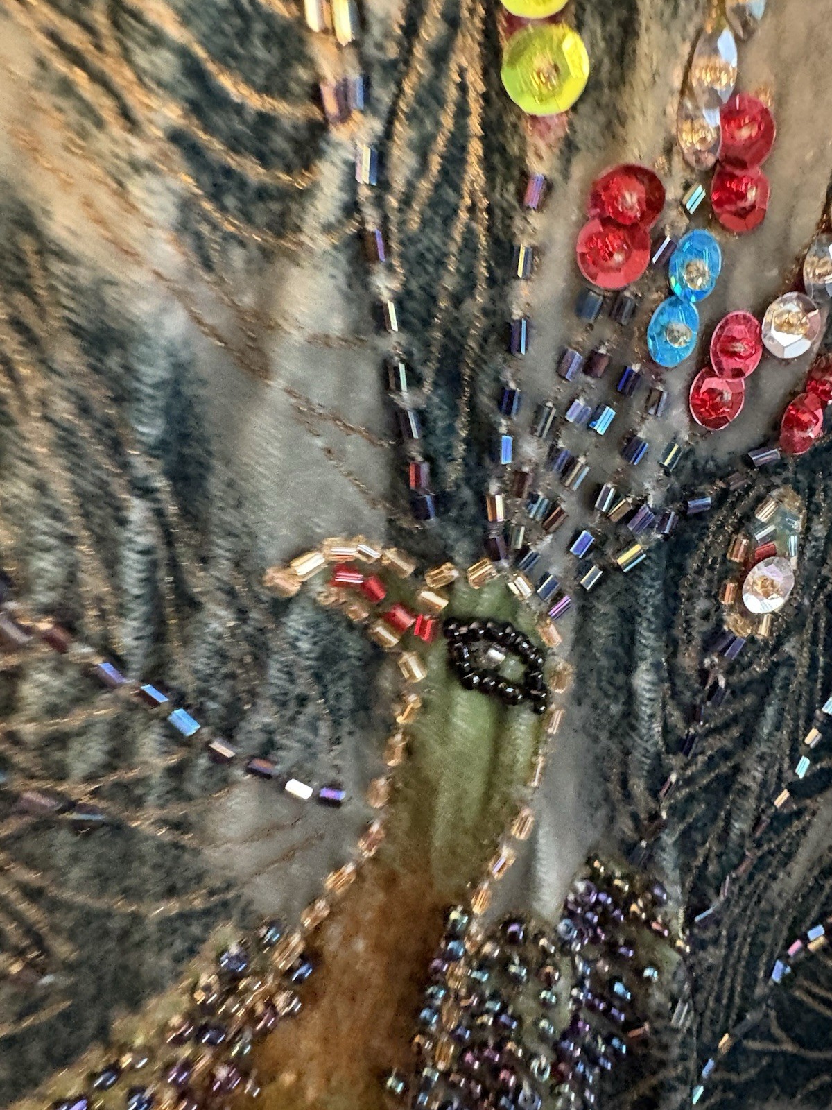 Kimono Duster Jacket Peacock Floral Velvet Beaded Burnout Coverup OS L/XL/1X/2X