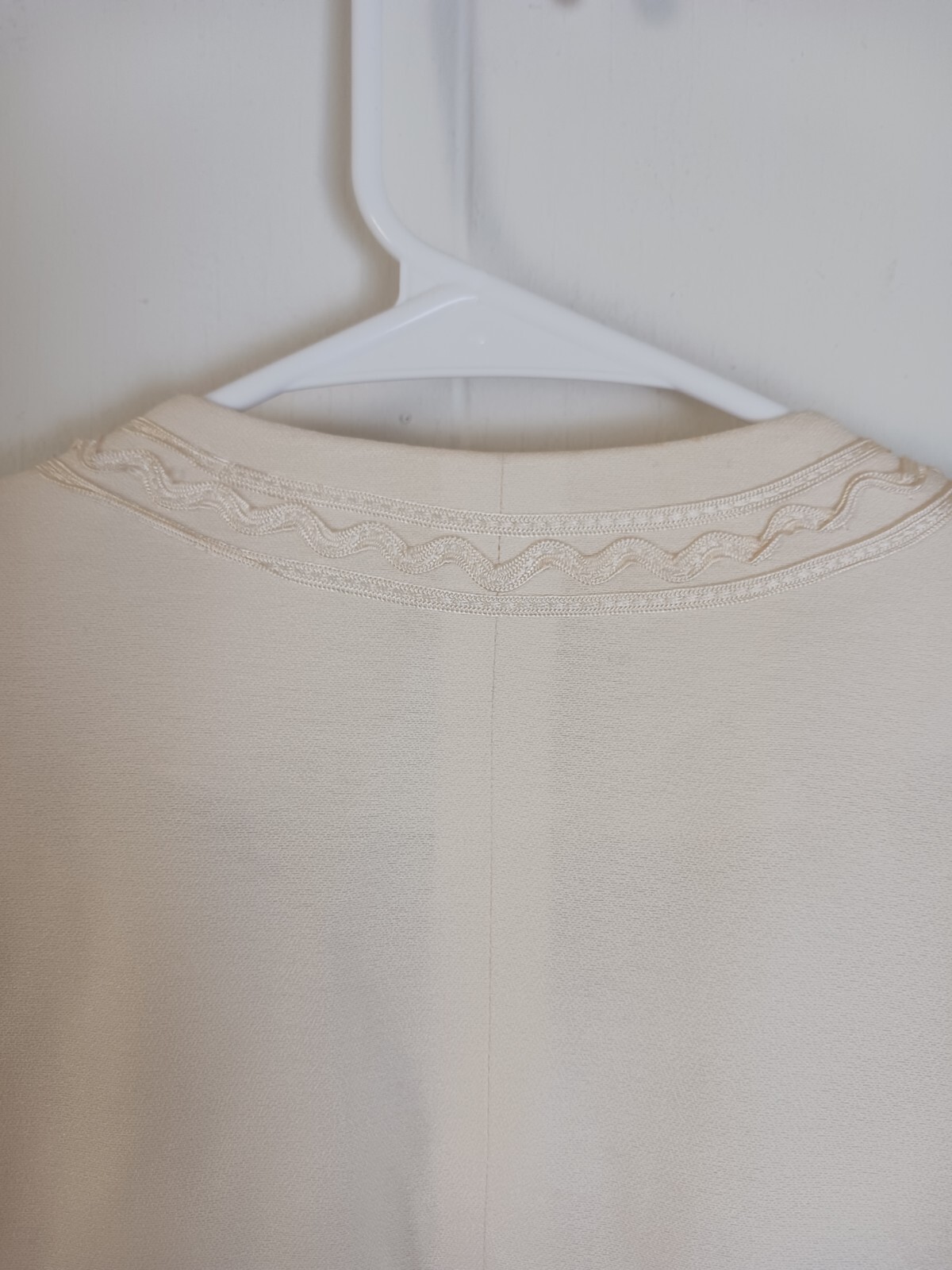 Vintage R & M Richards By Karen Kwong Ivory Long Blouse Women’s Size 12