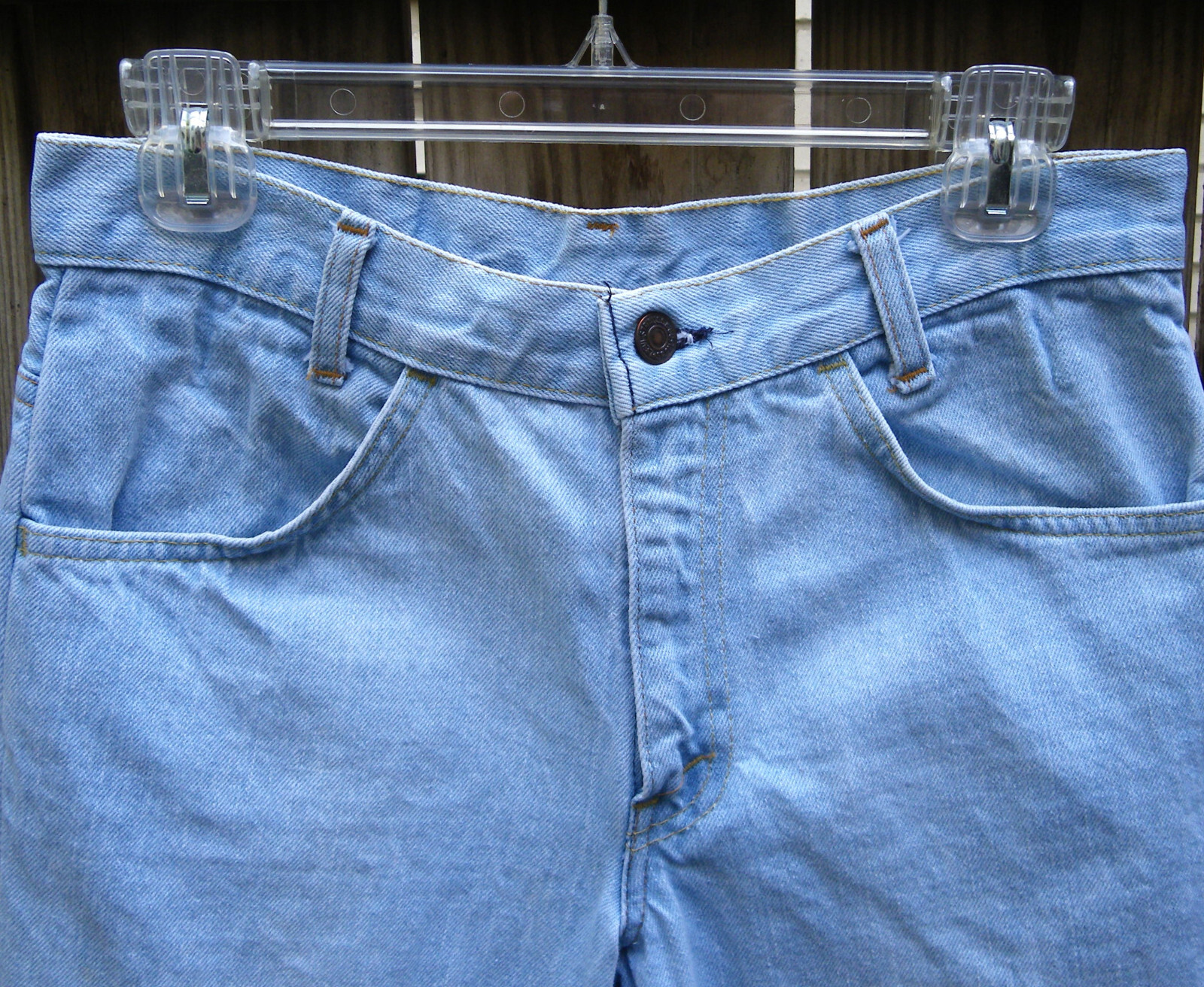 Vintage 1970’s Levi’s Orange Tab Flare Jeans Bleached Bell Bottoms 30 X 29
